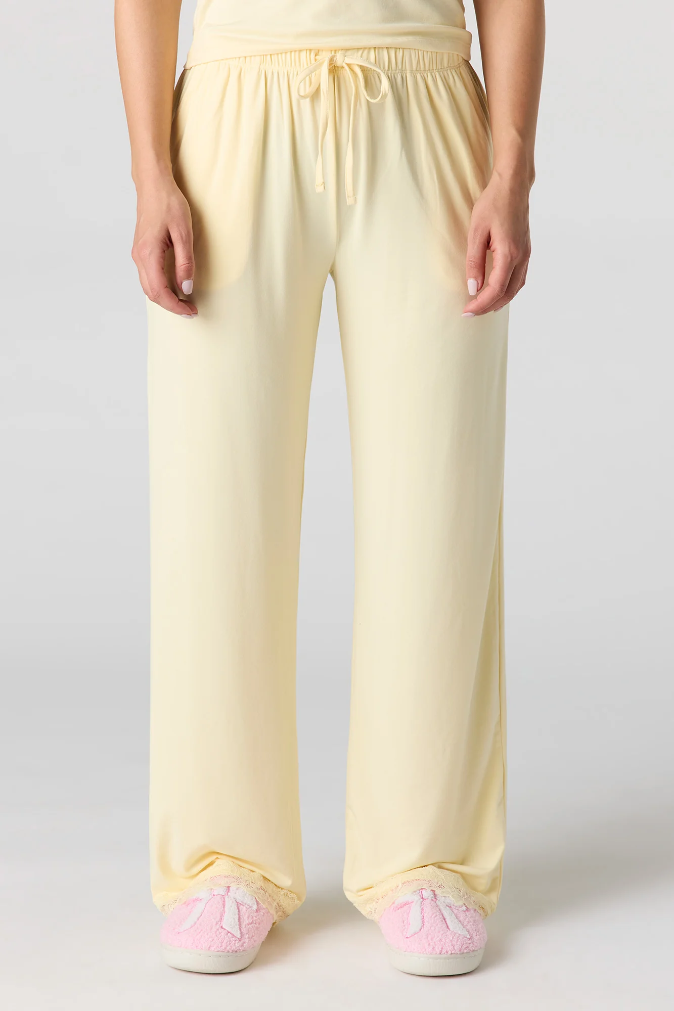 Printed Lace Trim Tank & Pant & Headband Pajama Set - Image 18