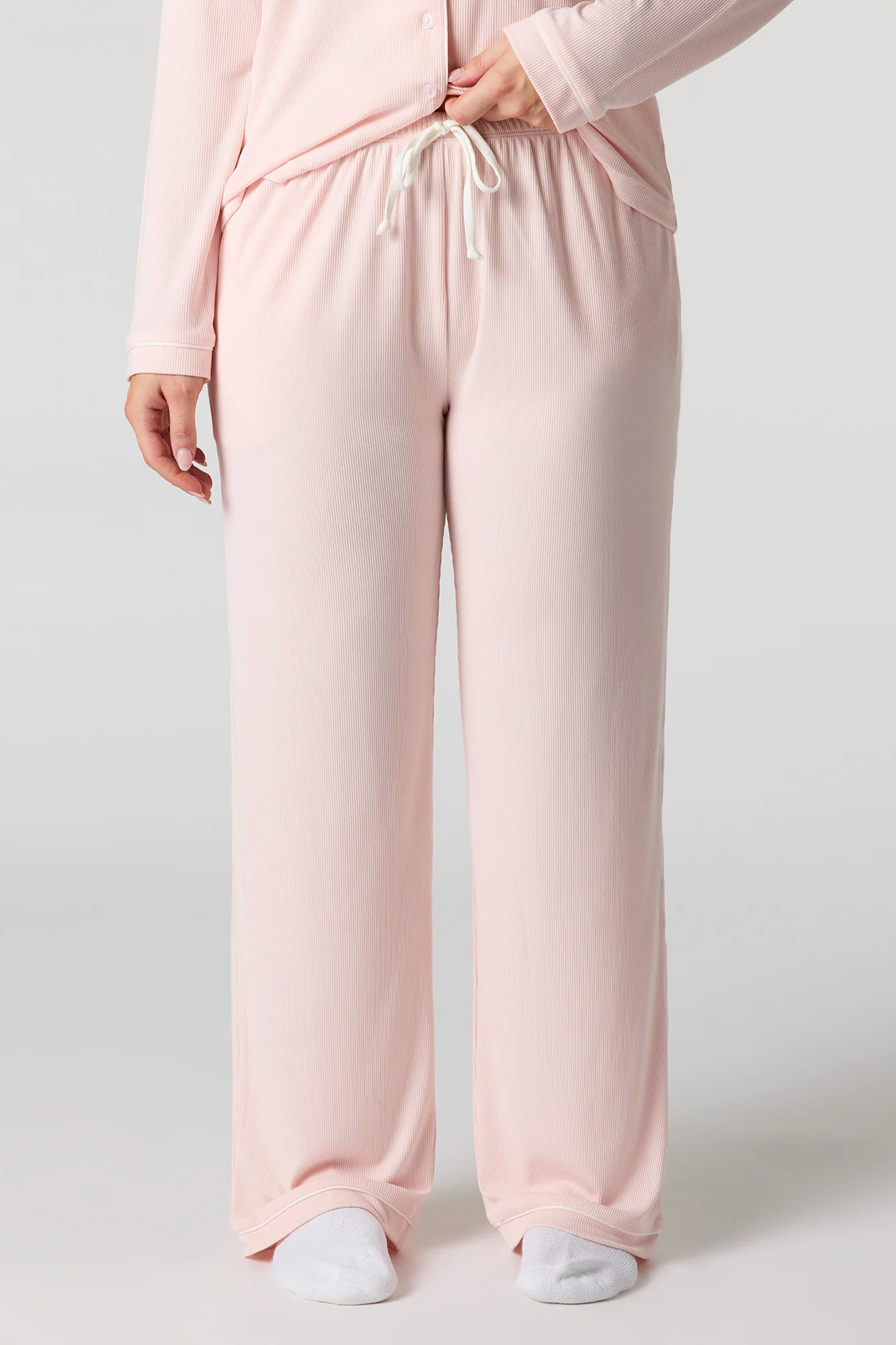 Printed Button-Up Shirt & Pant Pajama Set - Image 23