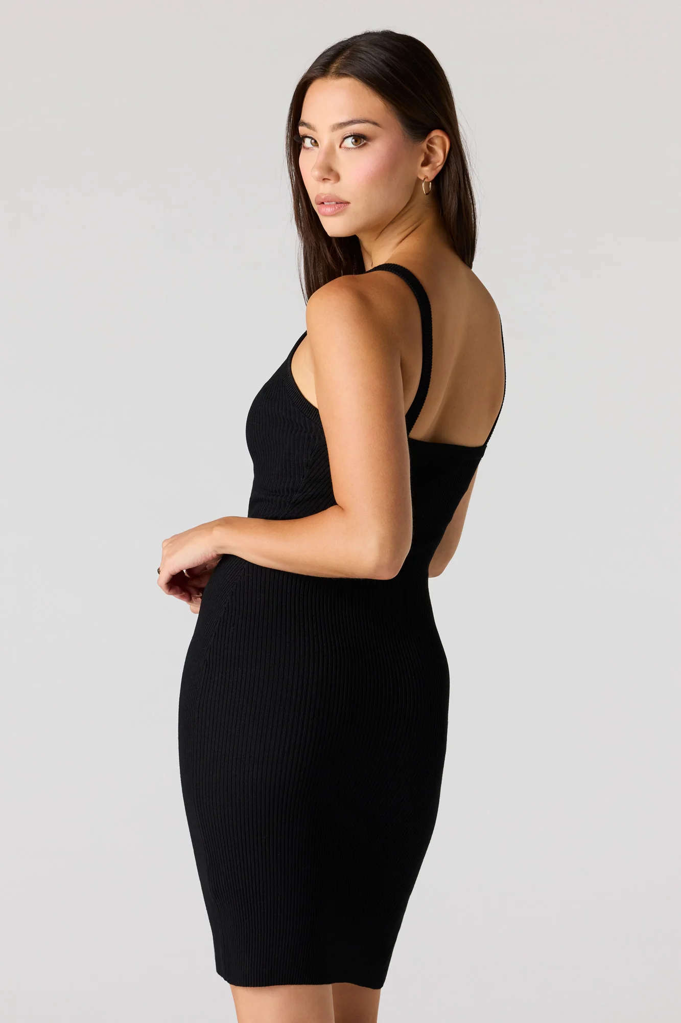 Ribbed Knit Bodycon Mini Dress - Image 5