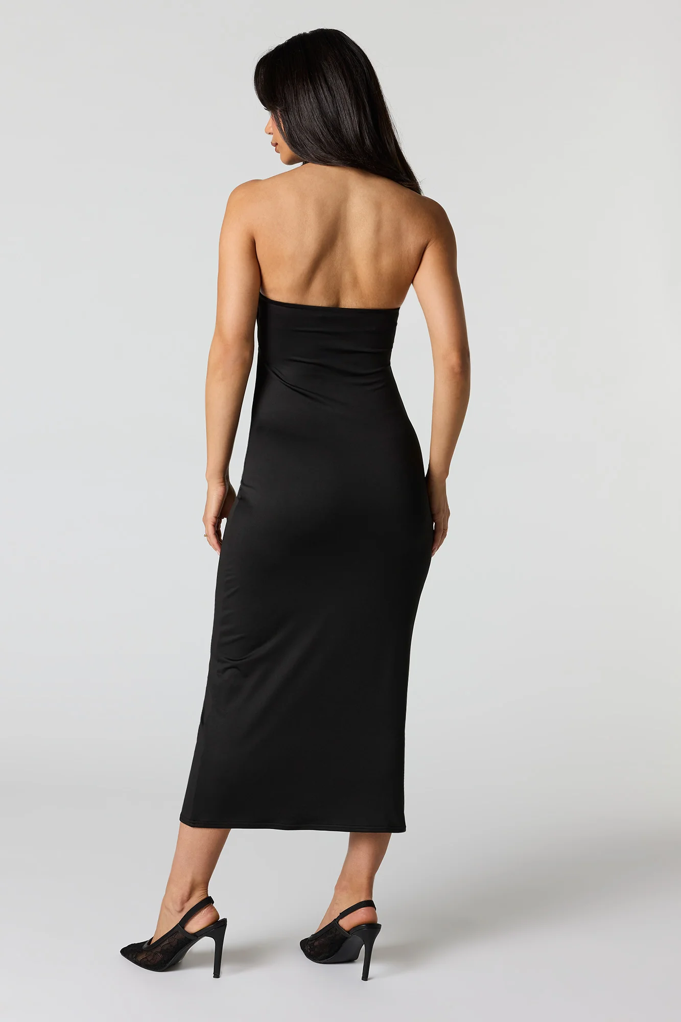 Contour Metal O-Ring Midi Halter Dress - Image 7