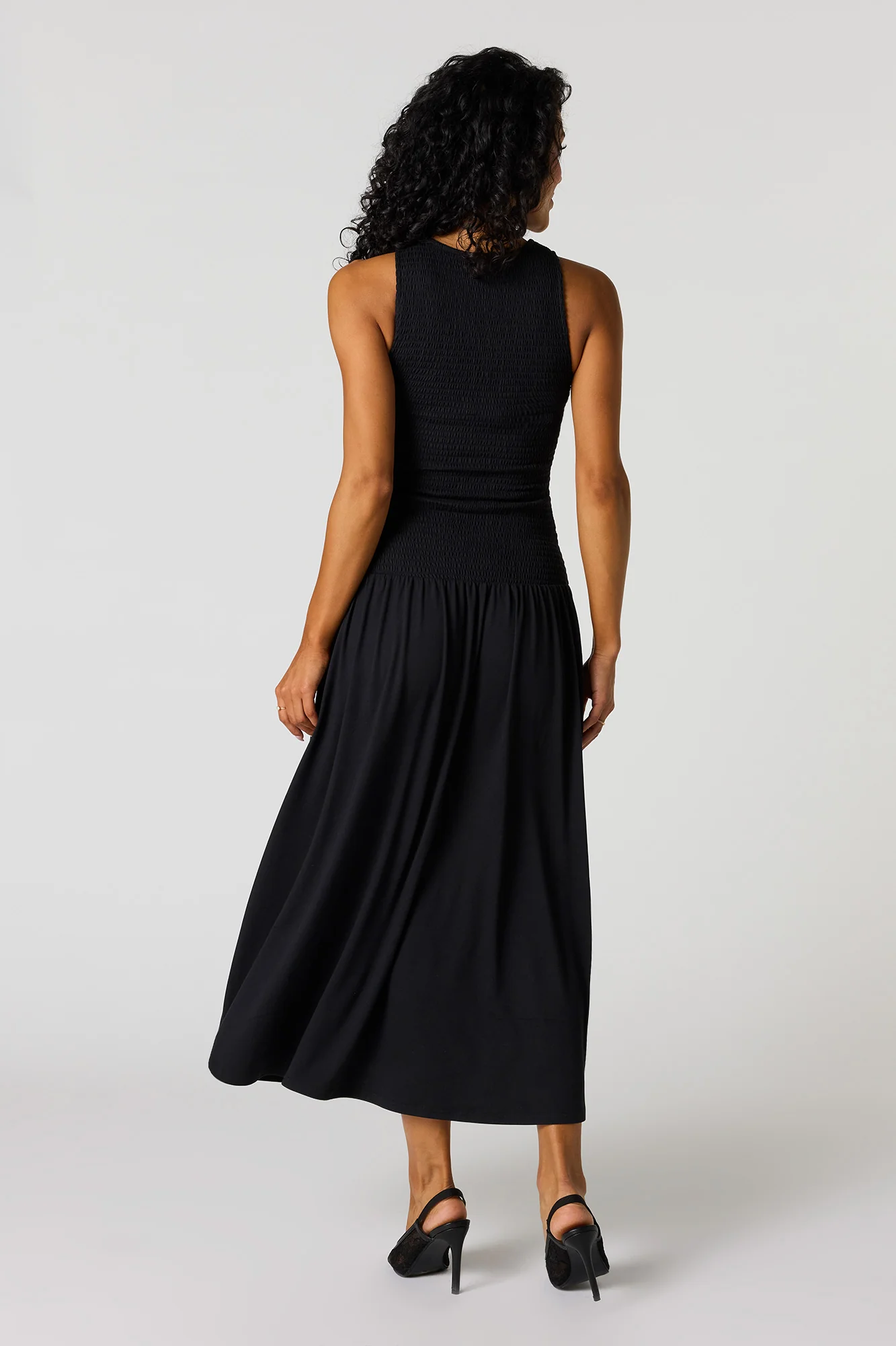 Smocked Drop Waist Maxi Dress - Image 6