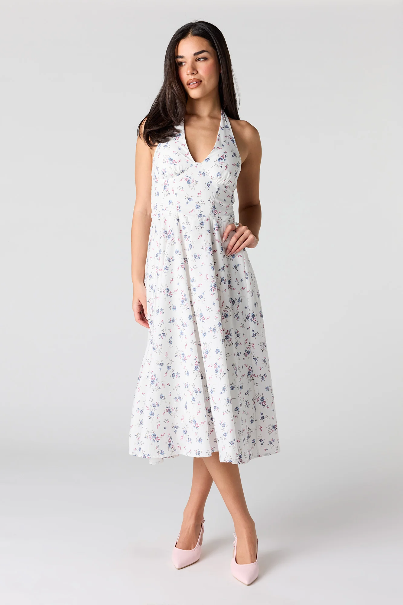 Corset Midi Halter Dress - Image 4