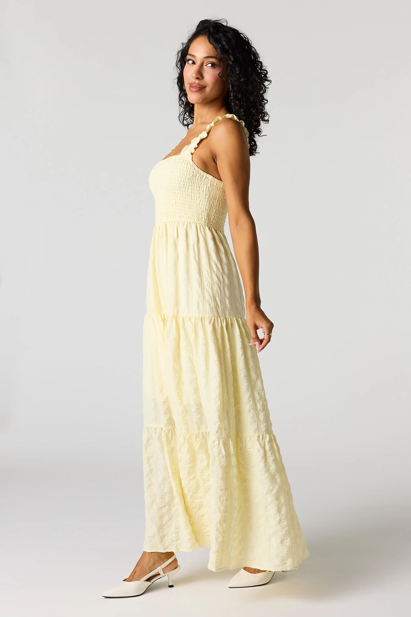 Smocked Ruffle Strap Tiered Maxi Dress - Image 2