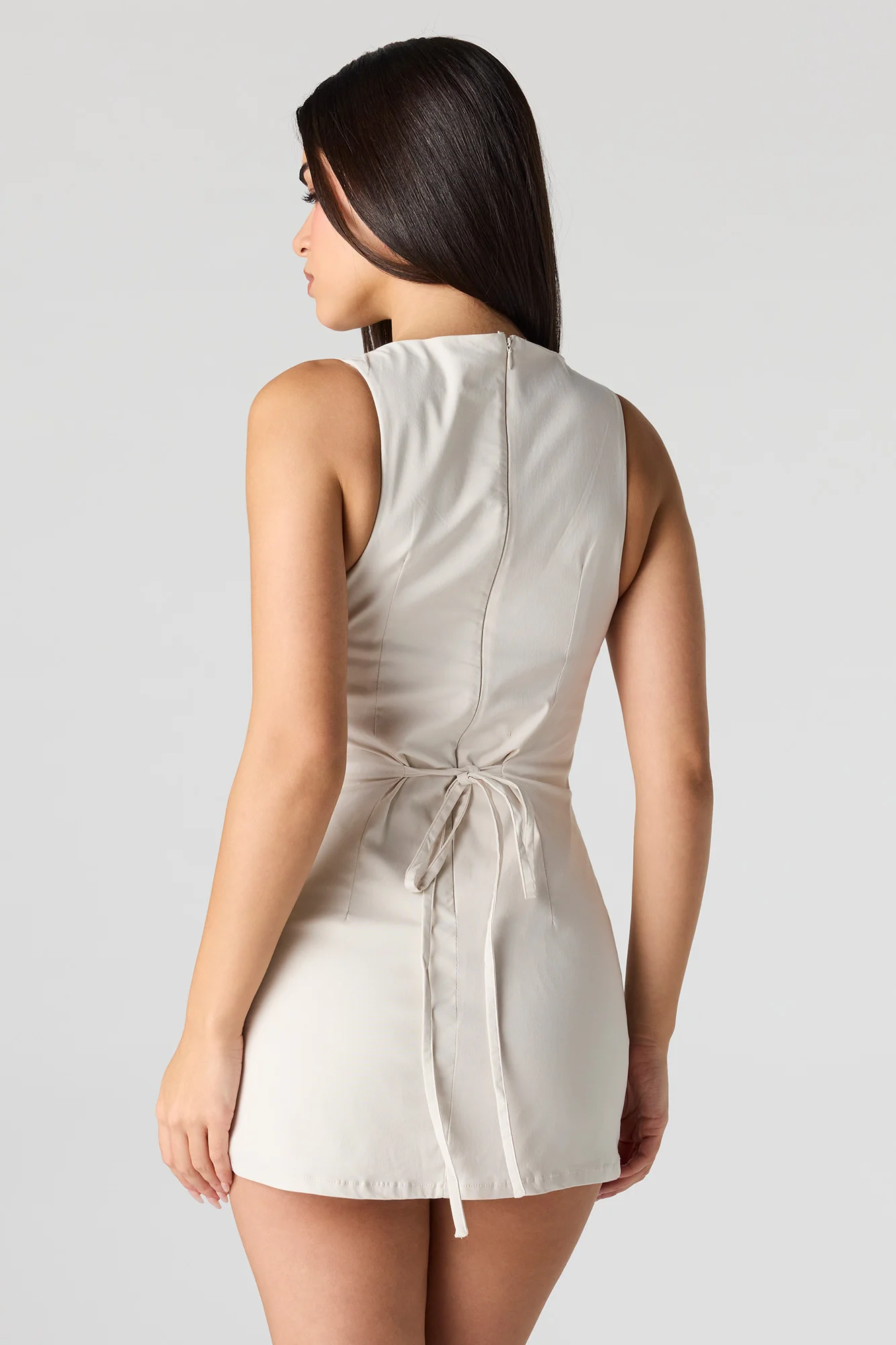 High Neck Mini Dress - Image 10