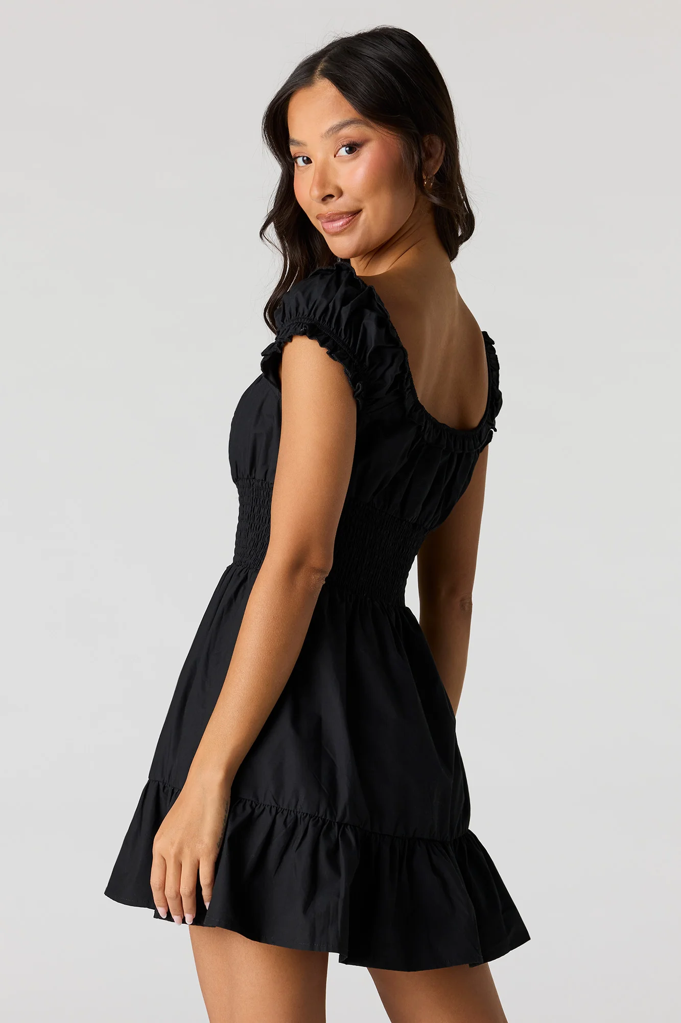 Off-Shoulder A-Line Romper Dress - Image 6