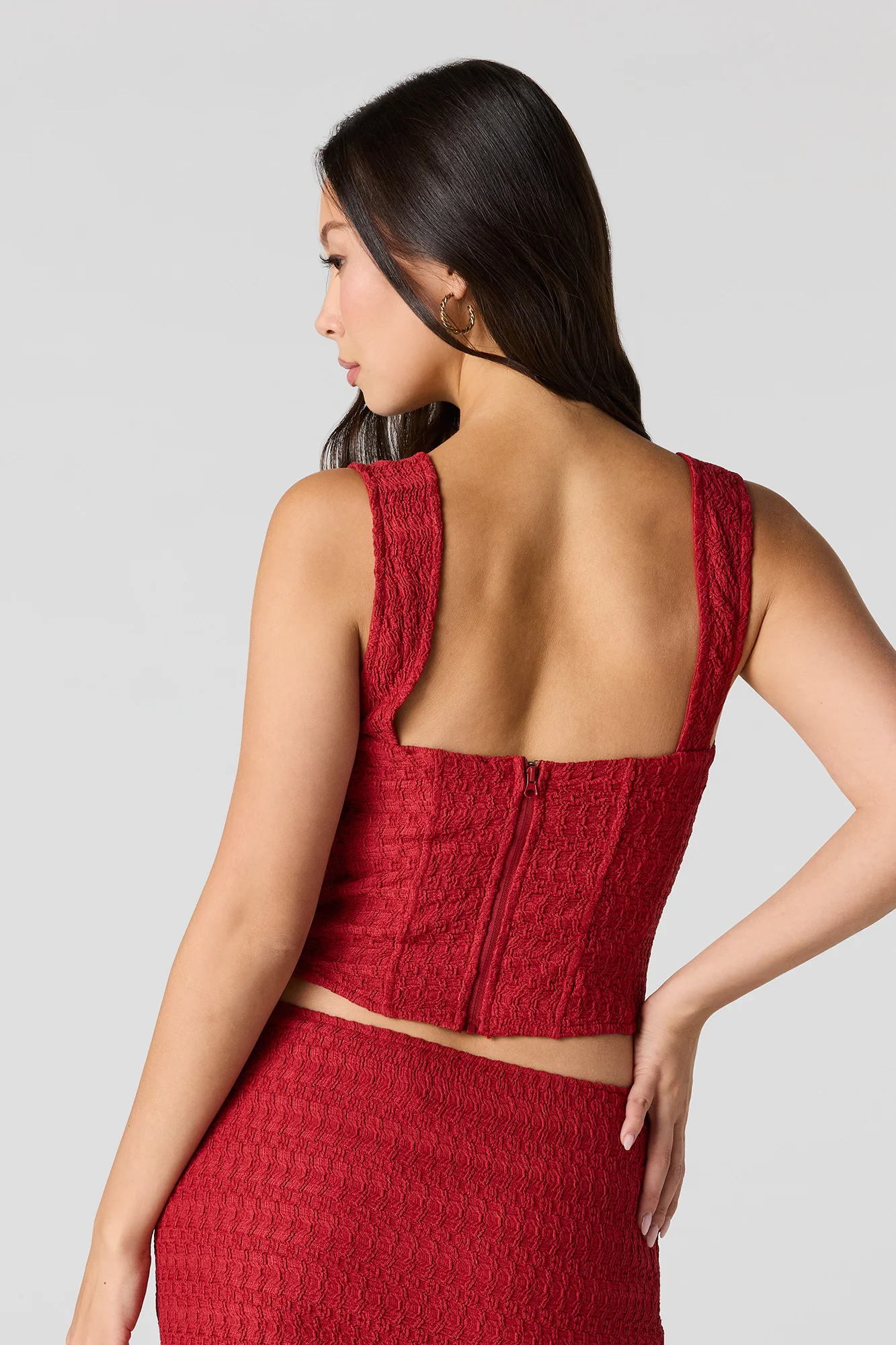 Puckered Knit Corset Top - Image 2