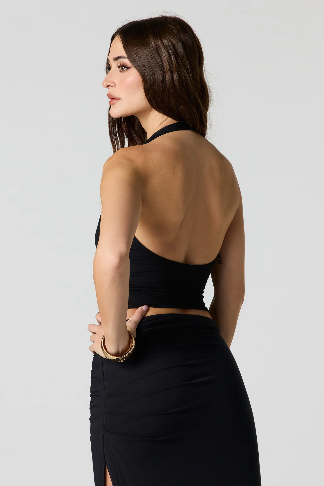 Metal Accent V-Neck Halter Top - Image 8