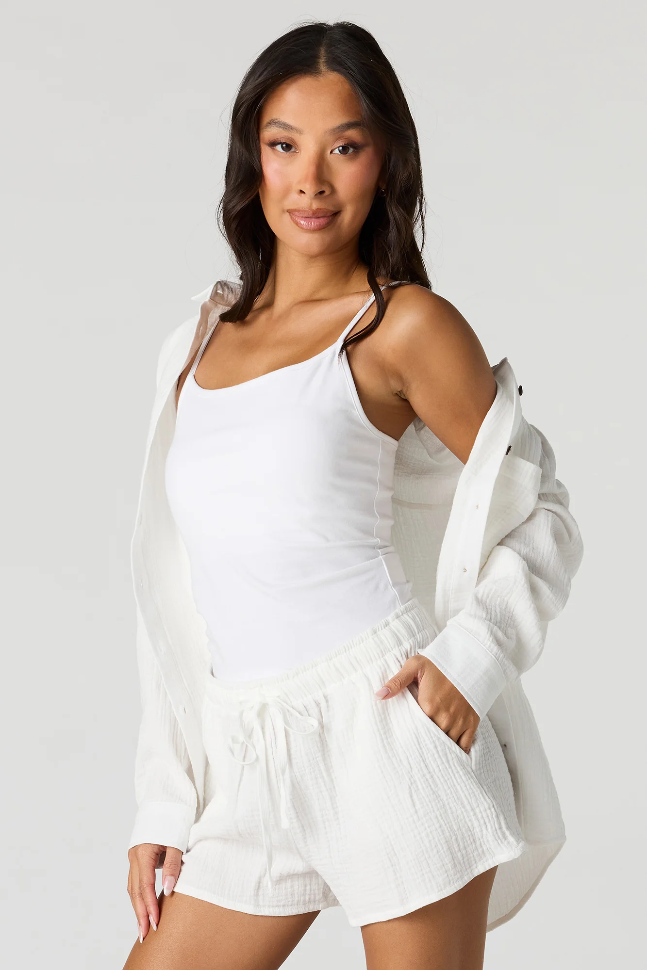 Crinkled Drawstring Short - Image 2