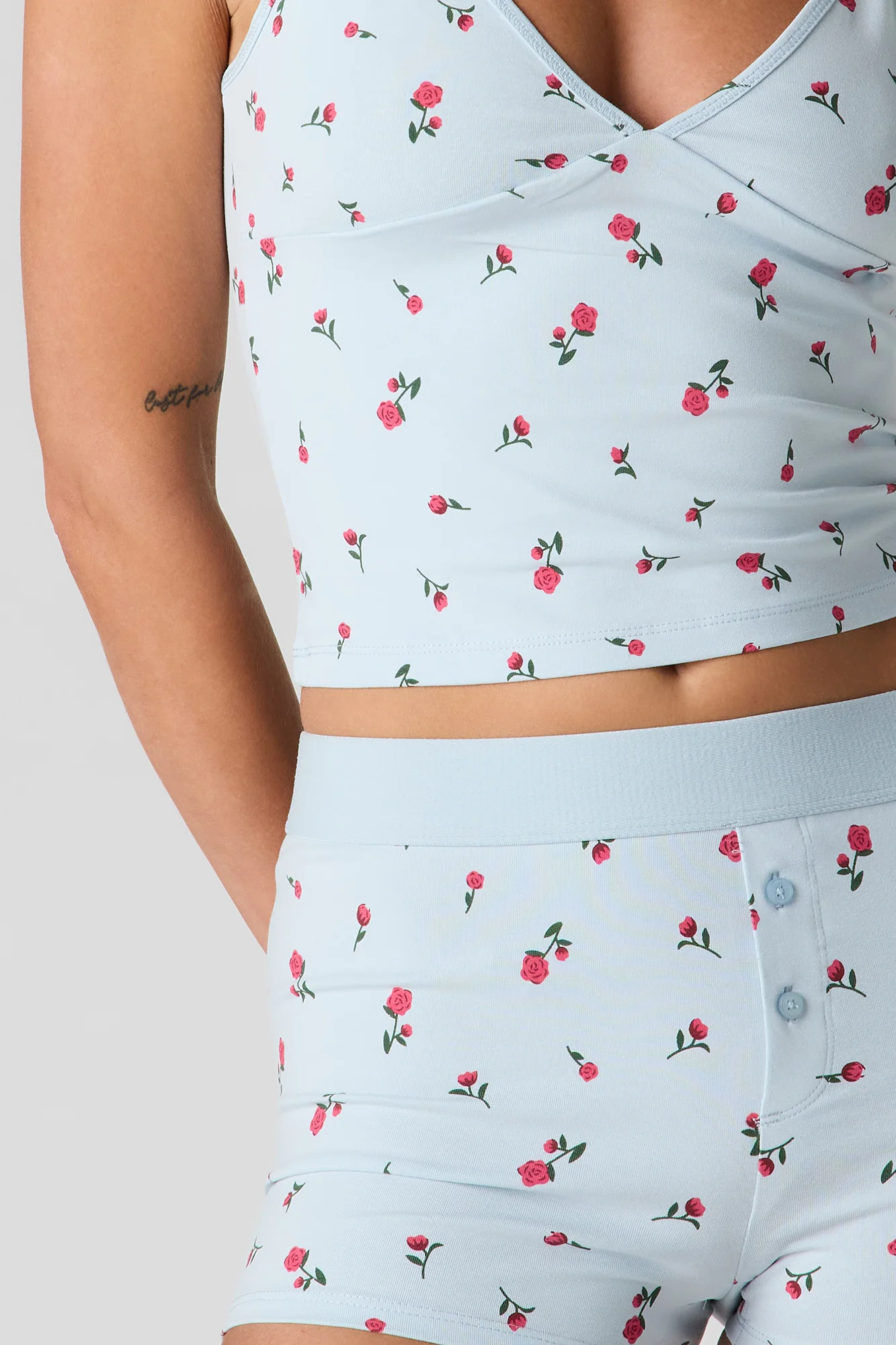 Printed Tank & Boxer Short Pajama Set - Image 21