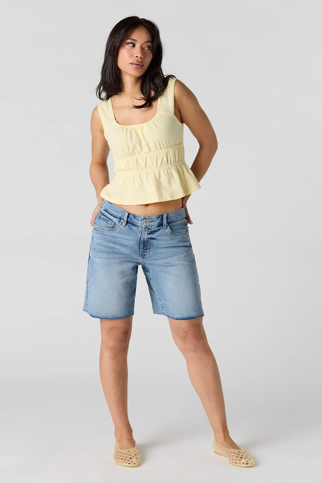 Scoop Neck Peplum Tank - Image 16
