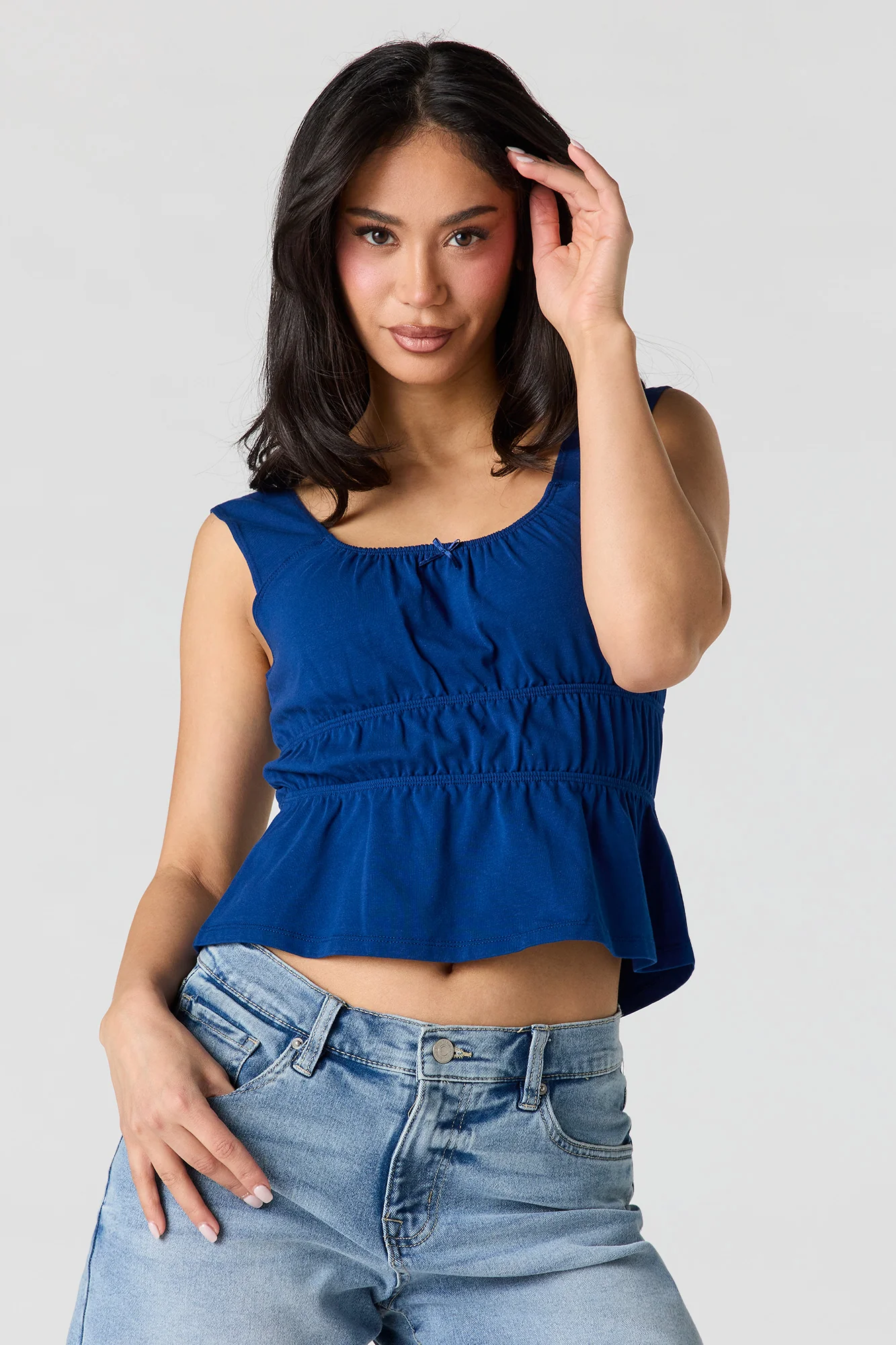 Scoop Neck Peplum Tank - Image 8