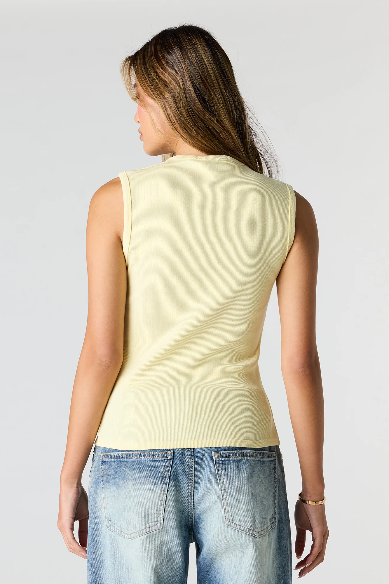 Ribbed Button Front Tank - Image 5