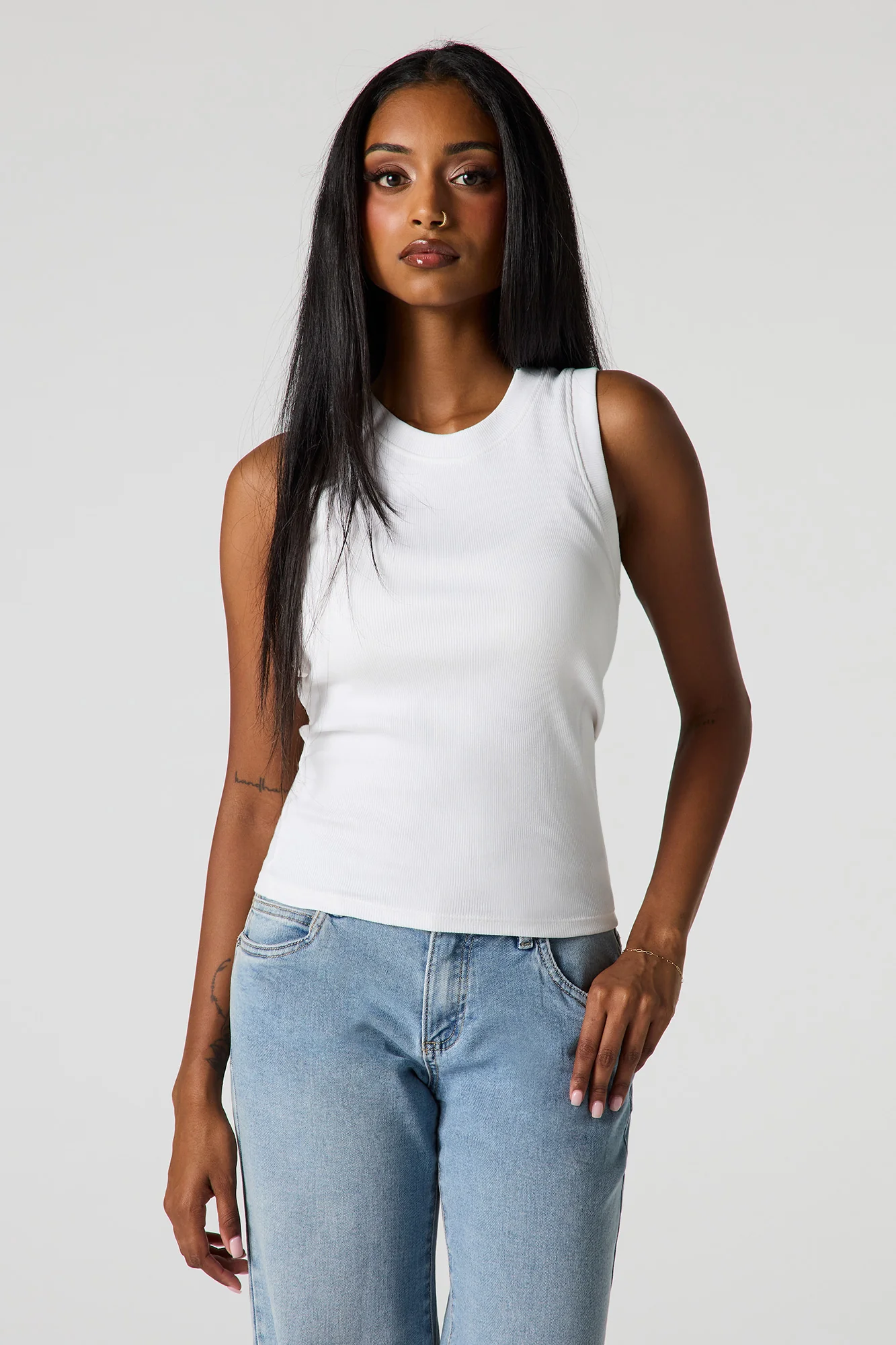 Classic Ribbed Crew Neck Tank - Image 10