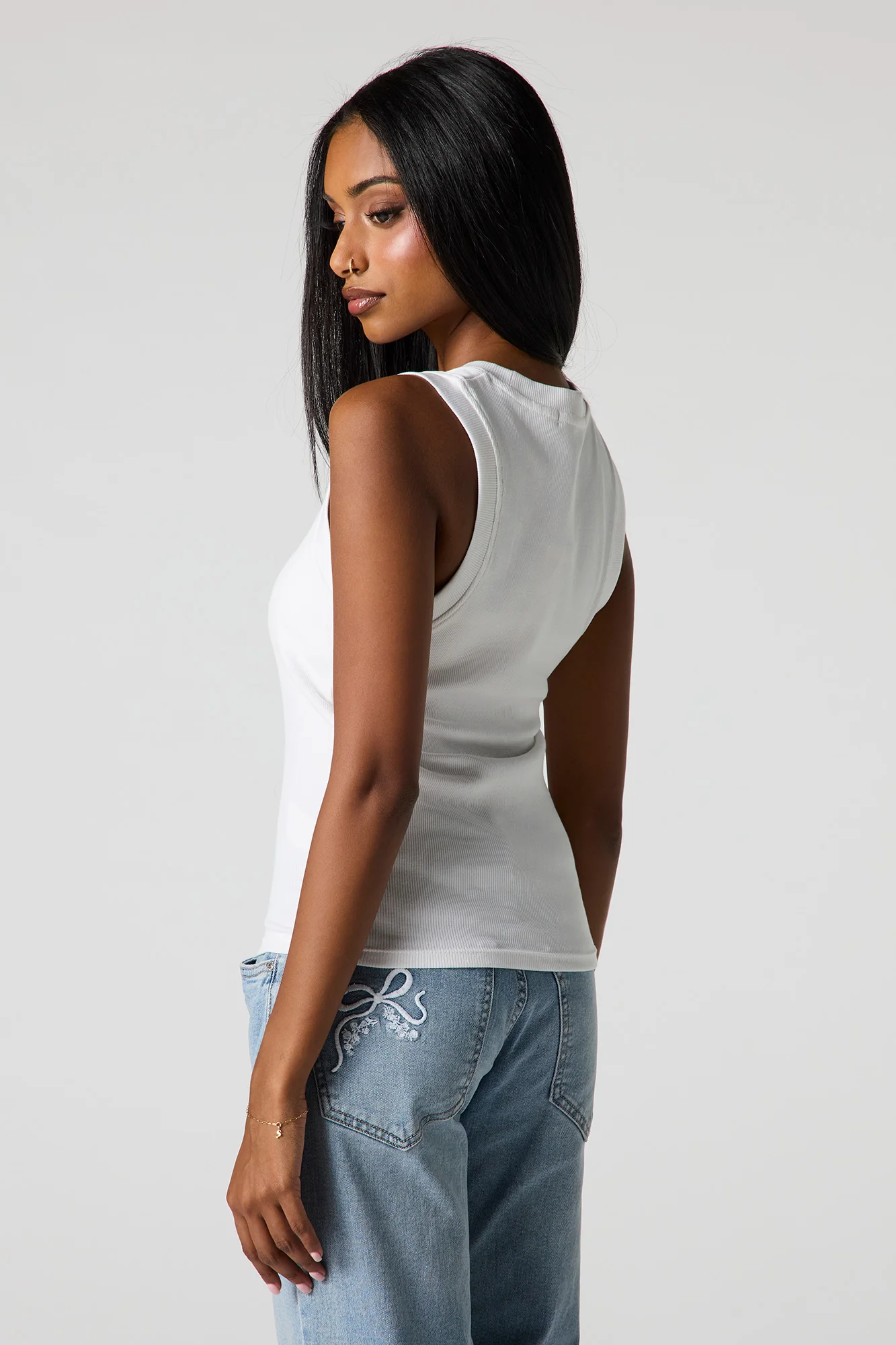 Classic Ribbed Crew Neck Tank - Image 11