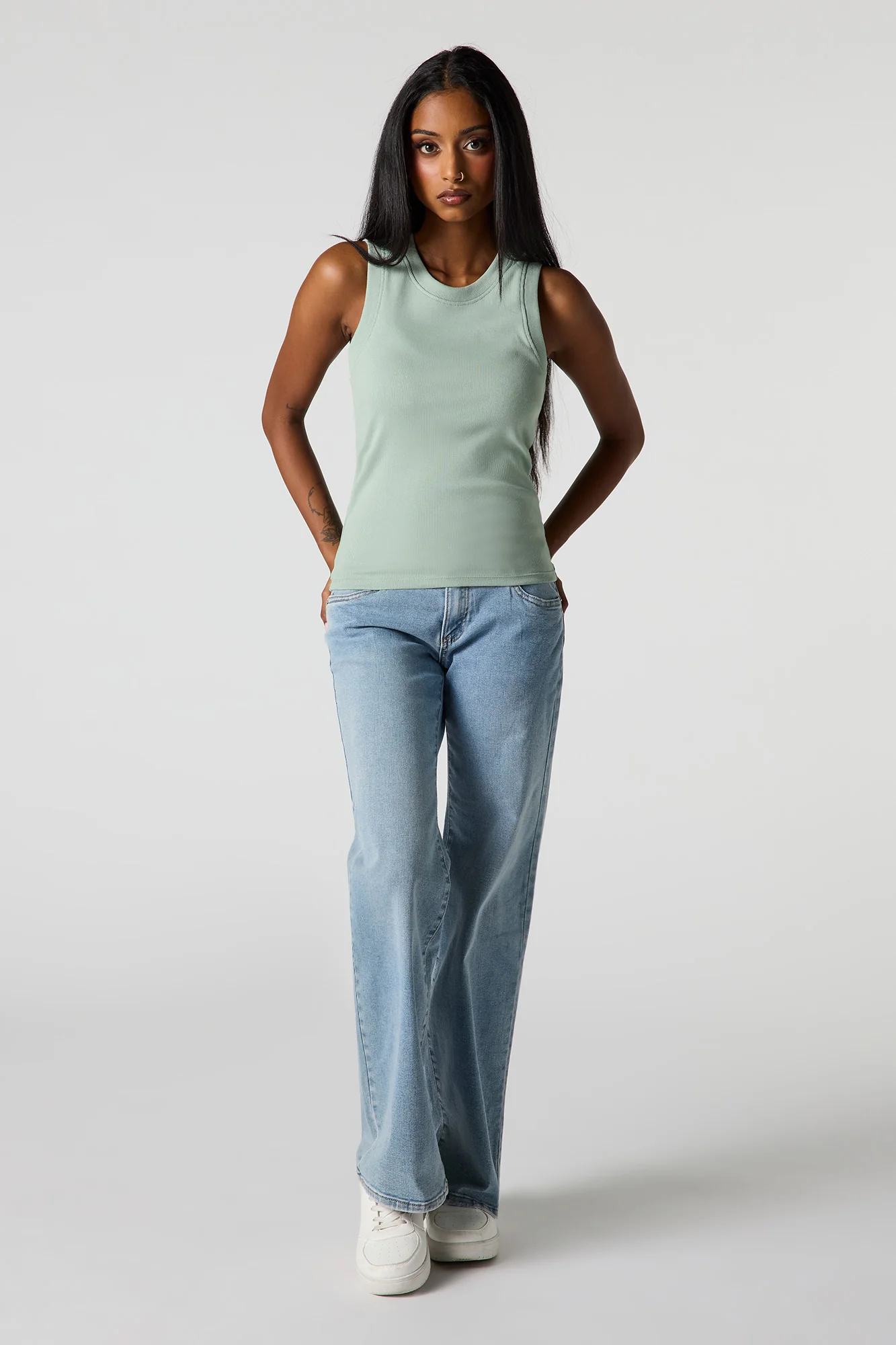 Classic Ribbed Crew Neck Tank - Image 15