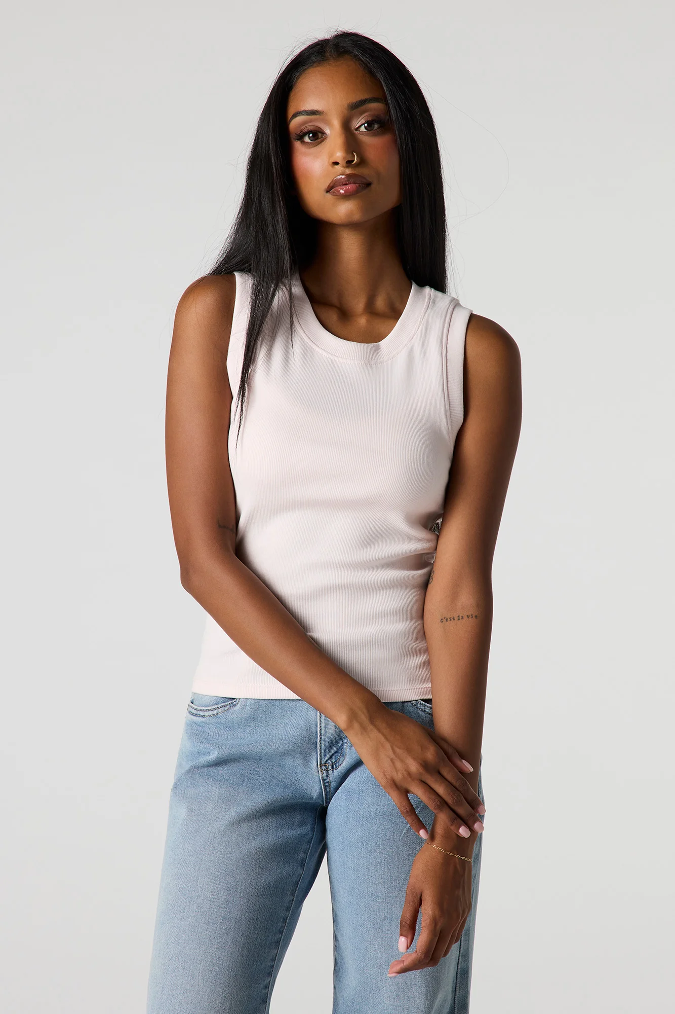 Classic Ribbed Crew Neck Tank - Image 19