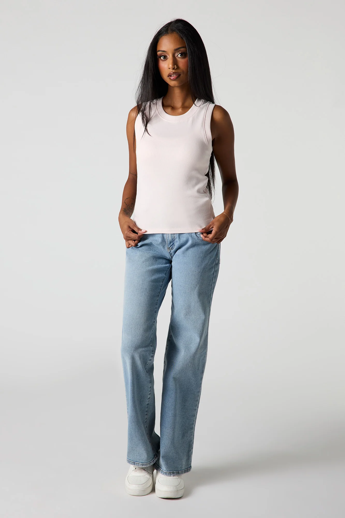 Classic Ribbed Crew Neck Tank - Image 21