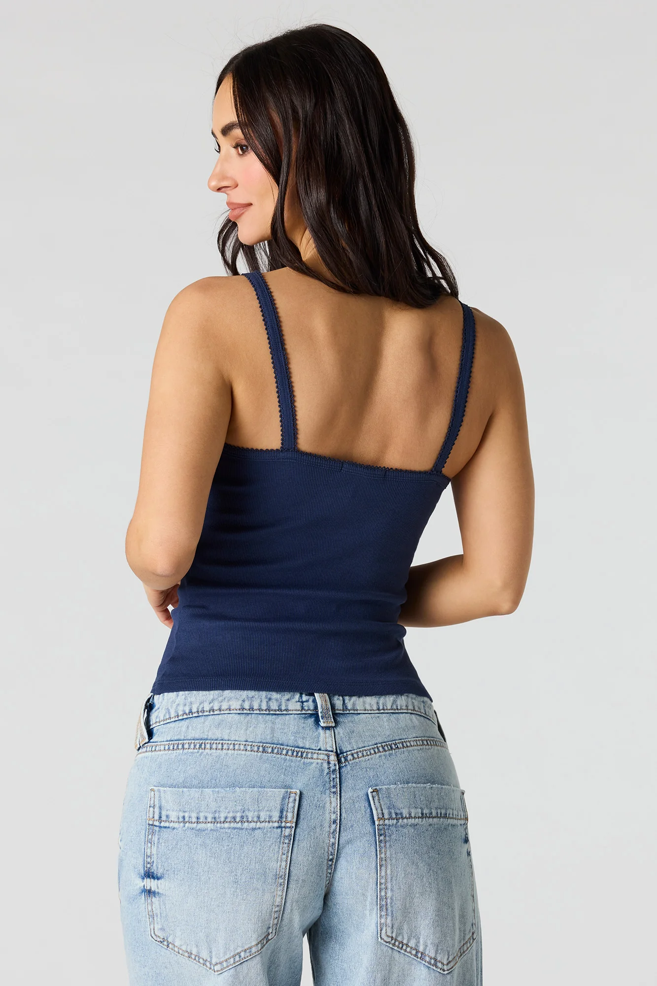 Ribbed Lace Trim Tank - Image 18