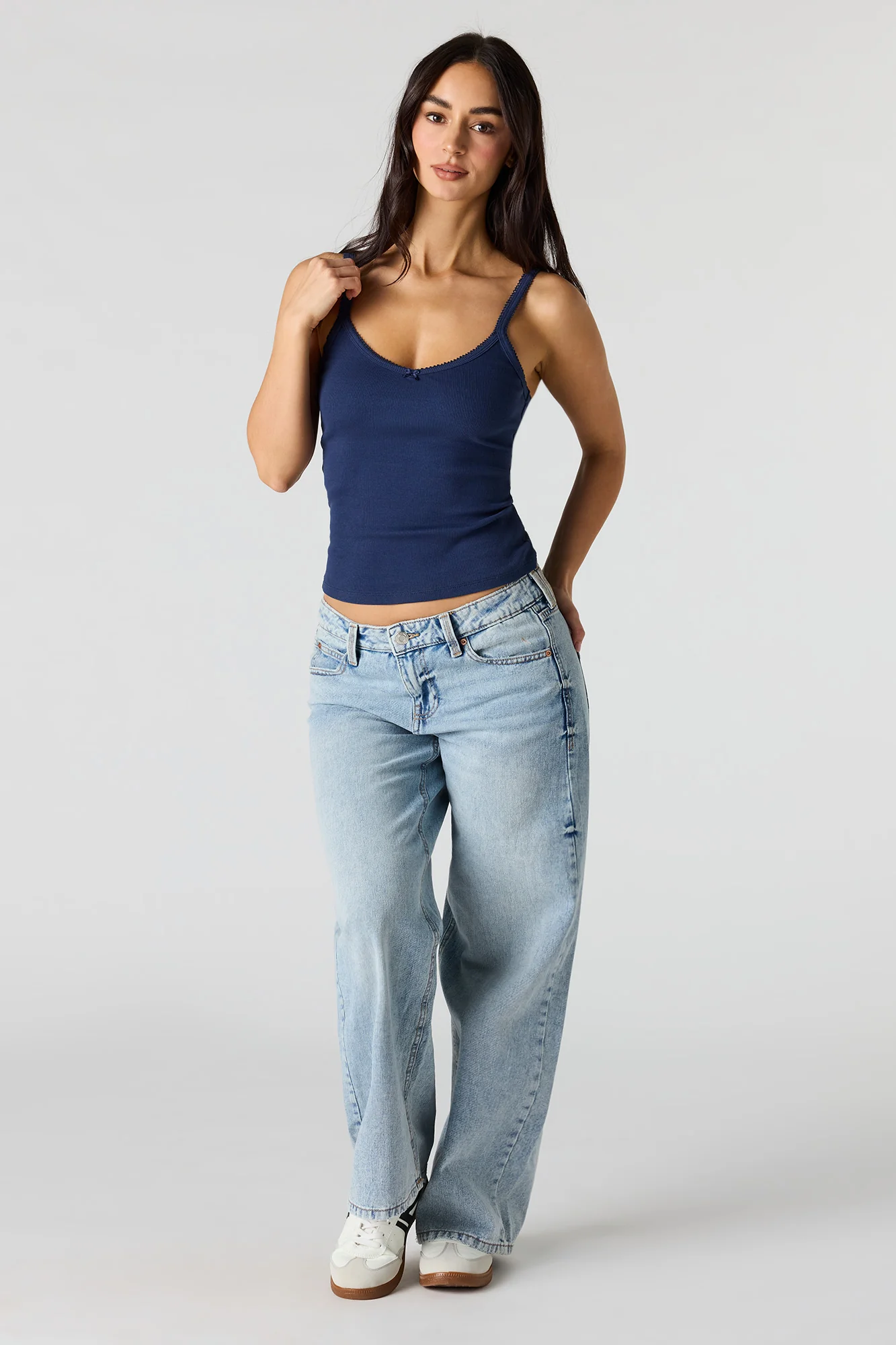 Ribbed Lace Trim Tank - Image 19