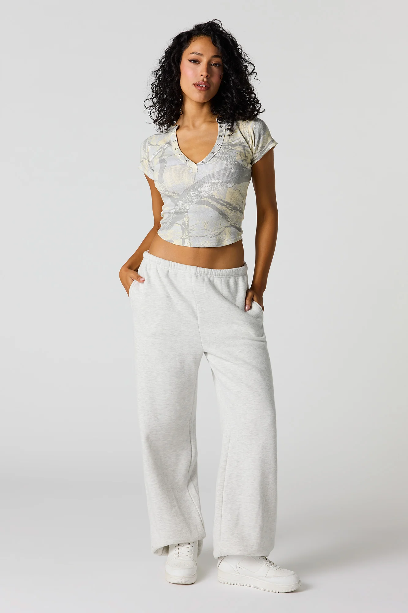 Ribbed Henley Baby Tee - Image 3