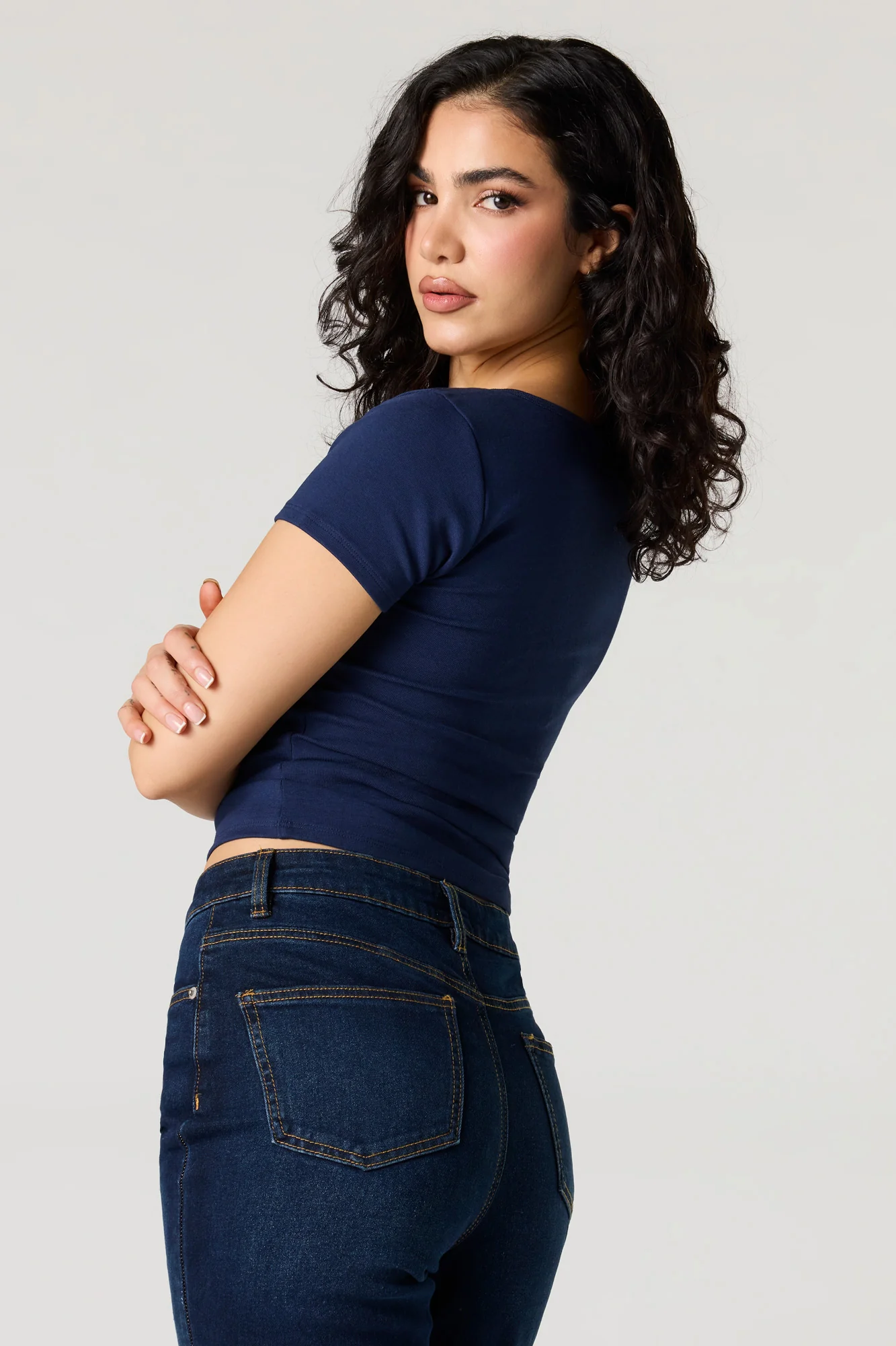Square Neck Short Sleeve Top - Image 14