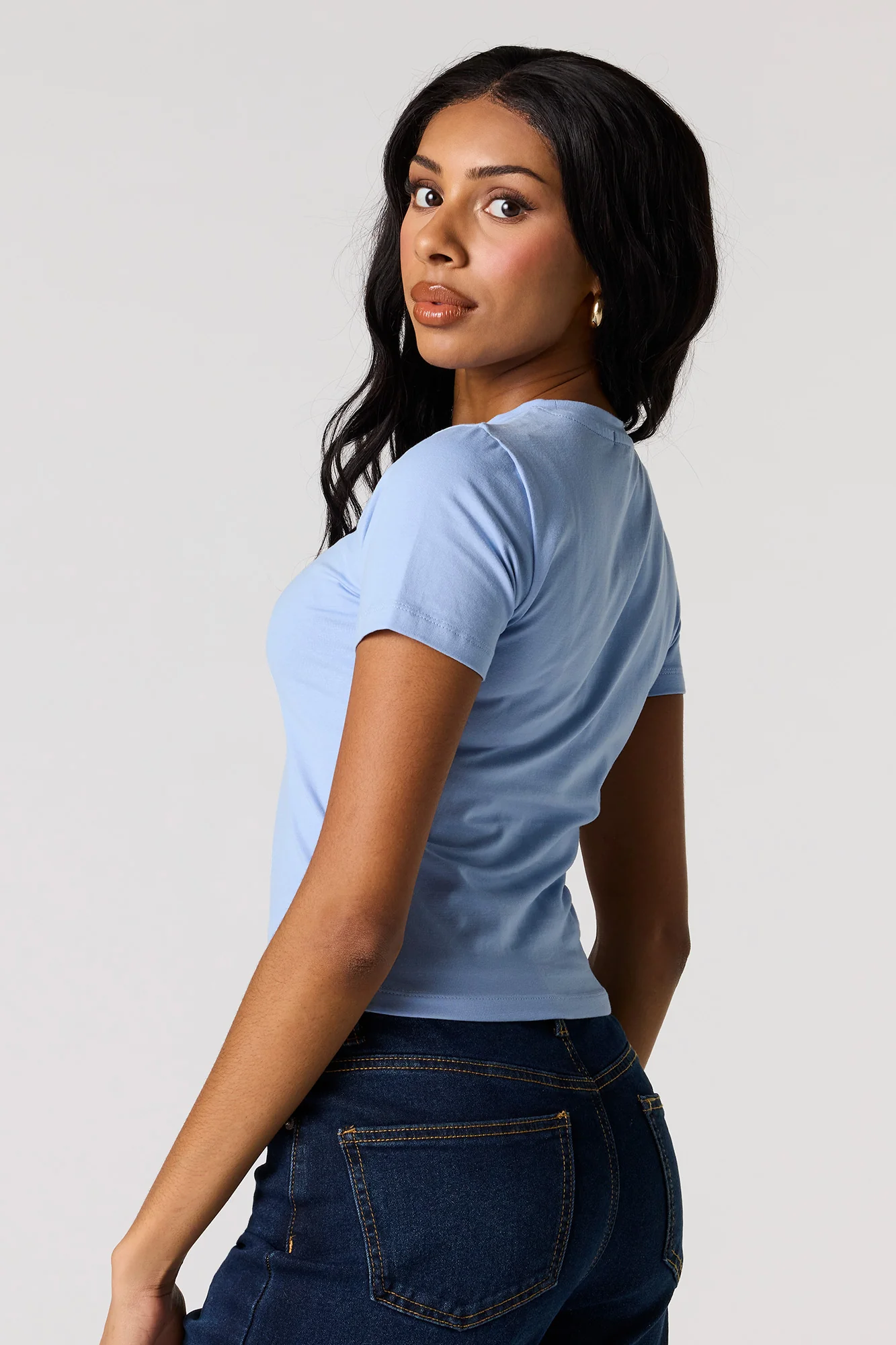 Crew Neck Baby Tee - Image 29