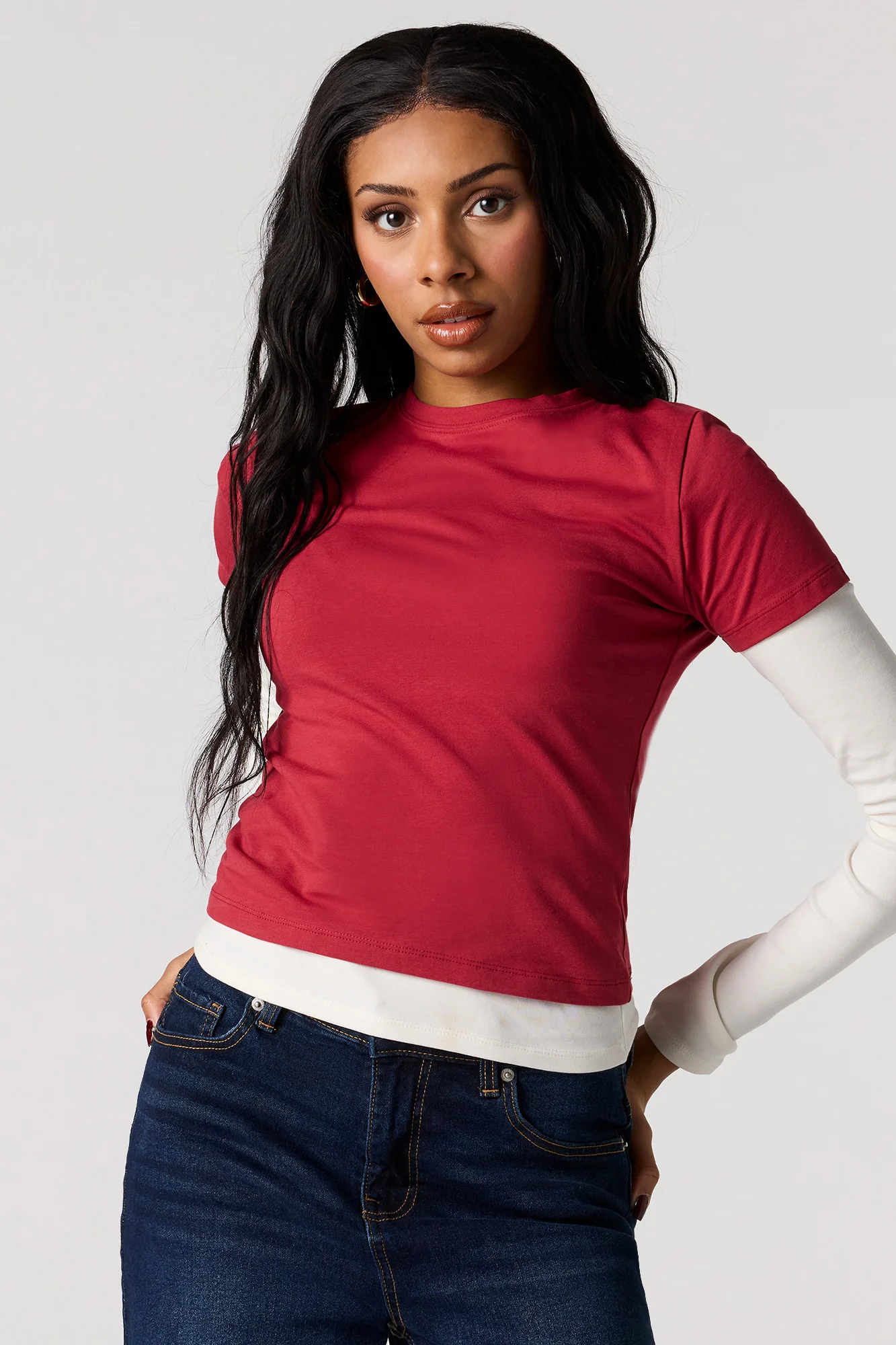 Crew Neck Baby Tee - Image 4