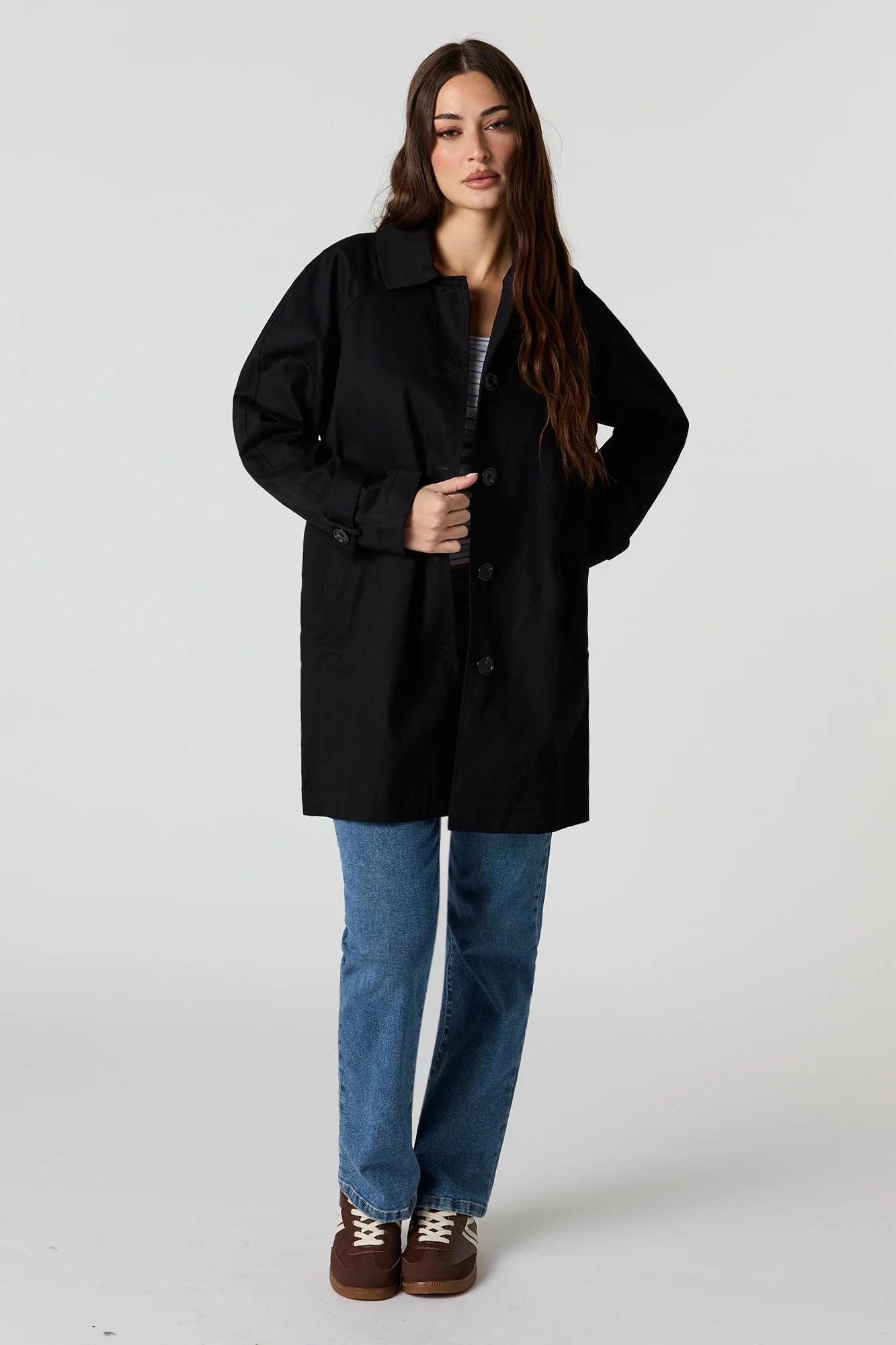 Midi Button Front Jacket - Image 6