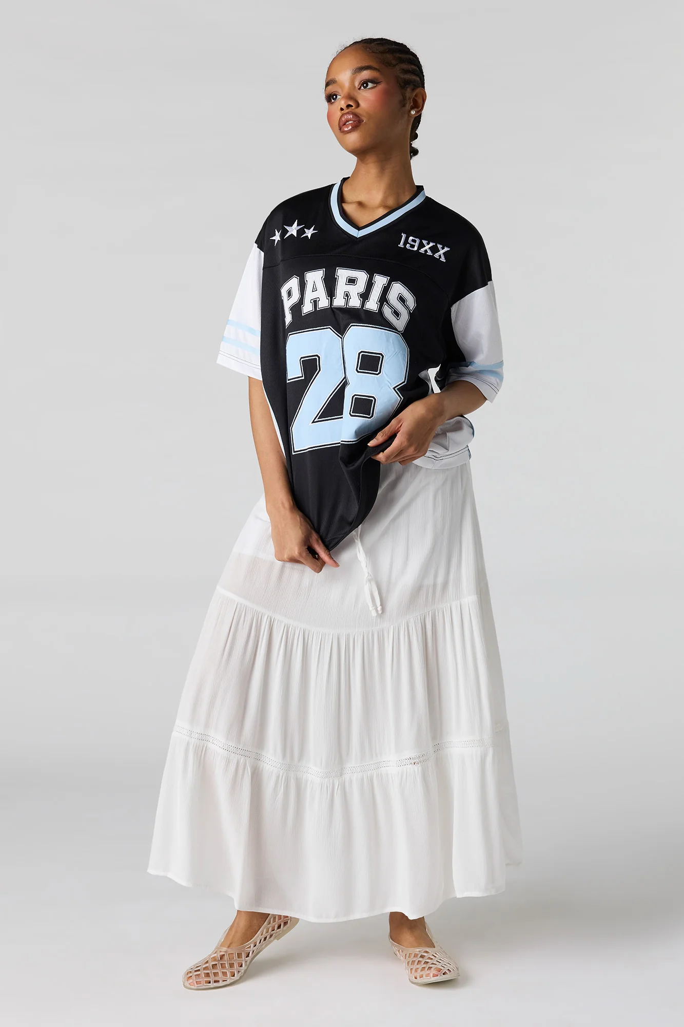 Colourblock Graphic Jersey Top - Image 3
