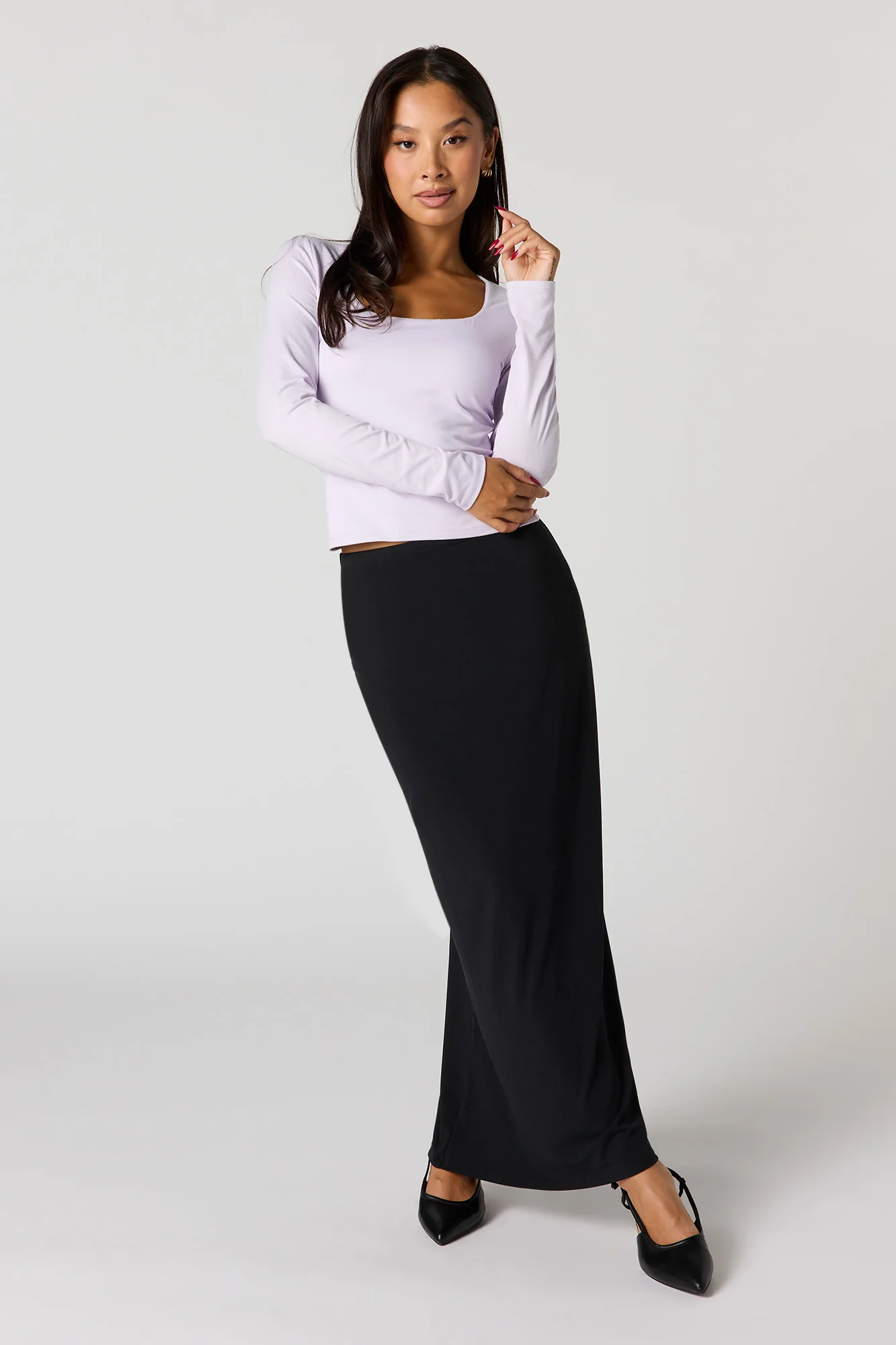 Long Sleeve Scoop Neck Top - Image 18