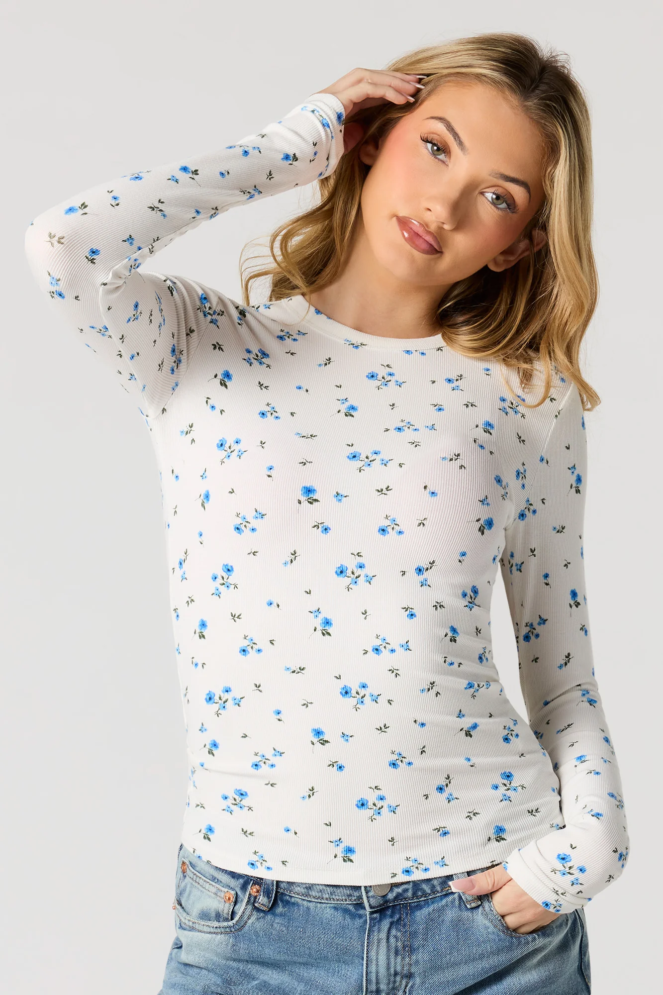 Ribbed Long Sleeve Top
