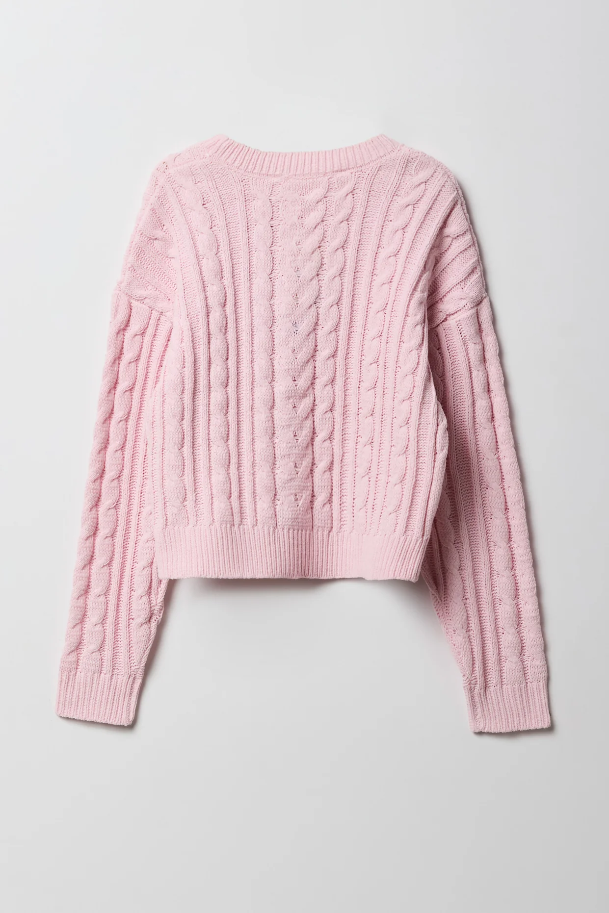 Girls Cable Knit Boxy Sweater - Image 8