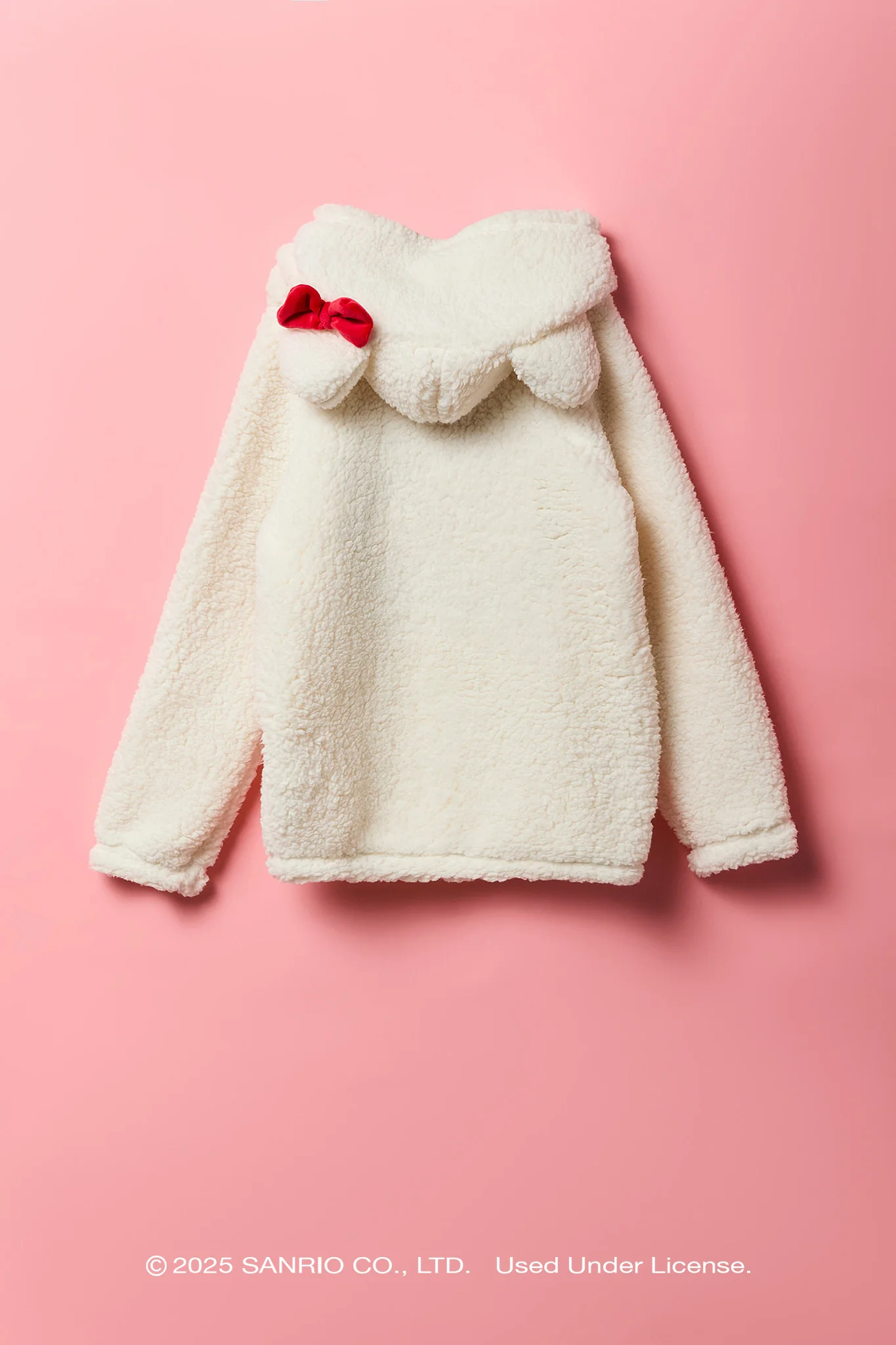Hello Kitty® Girls Embroidered Sherpa 3D Hoodie - Image 3