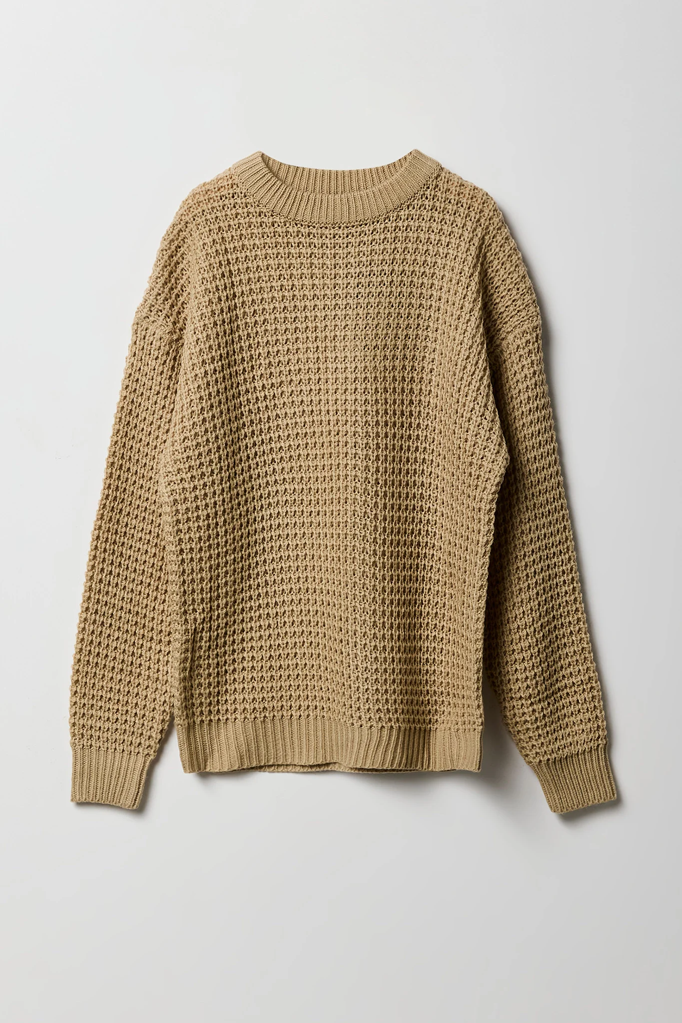 Boys Boxy Waffle Knit Sweater - Image 3