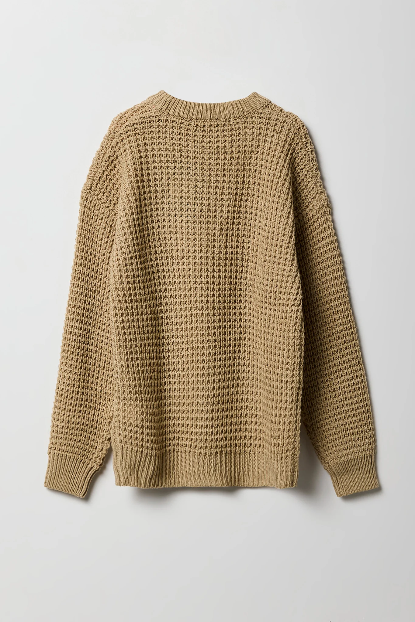 Boys Boxy Waffle Knit Sweater - Image 4