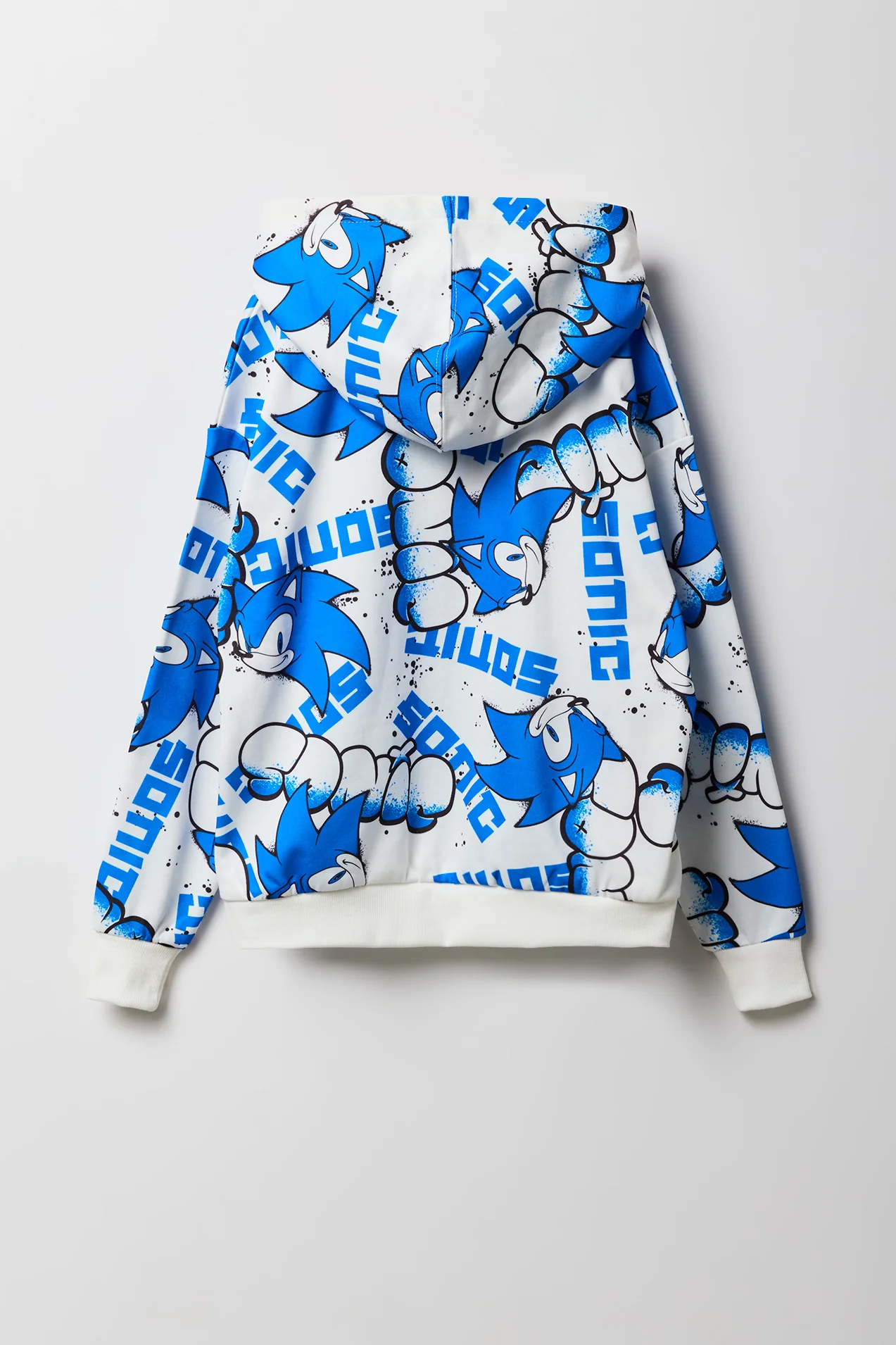 Kids Sonic Print Fleece Hoodie - Image 2