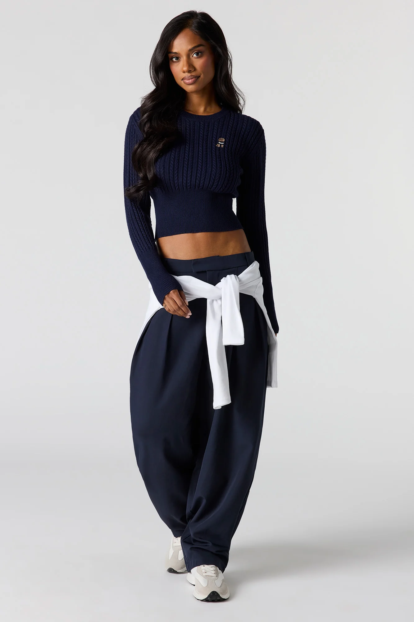 Embroidered Cable Knit Sweater - Image 10