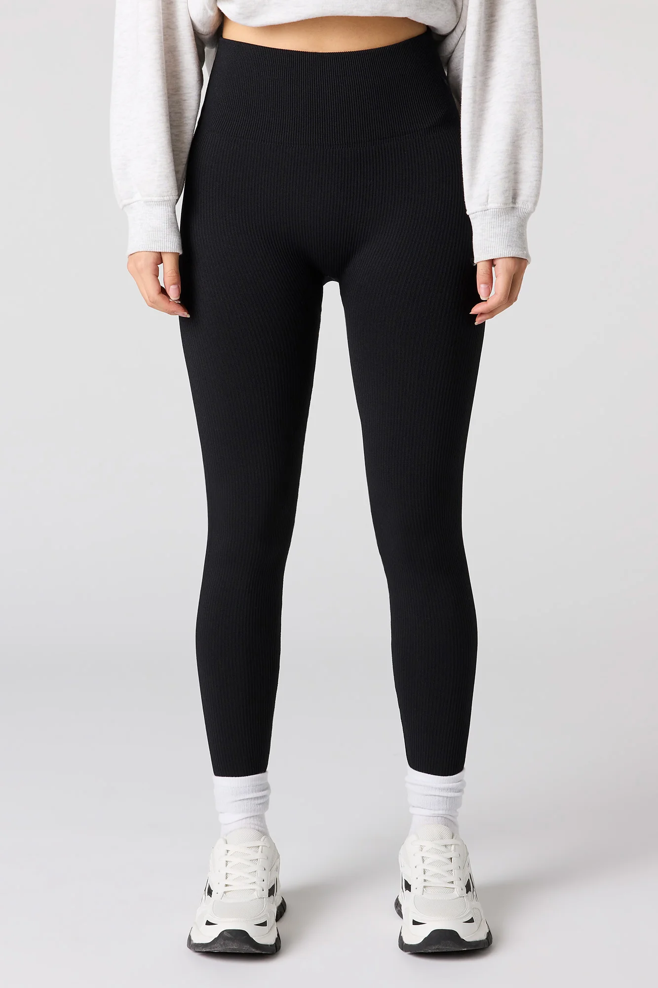 High Rise Seamless Ribbed Legging - Image 5