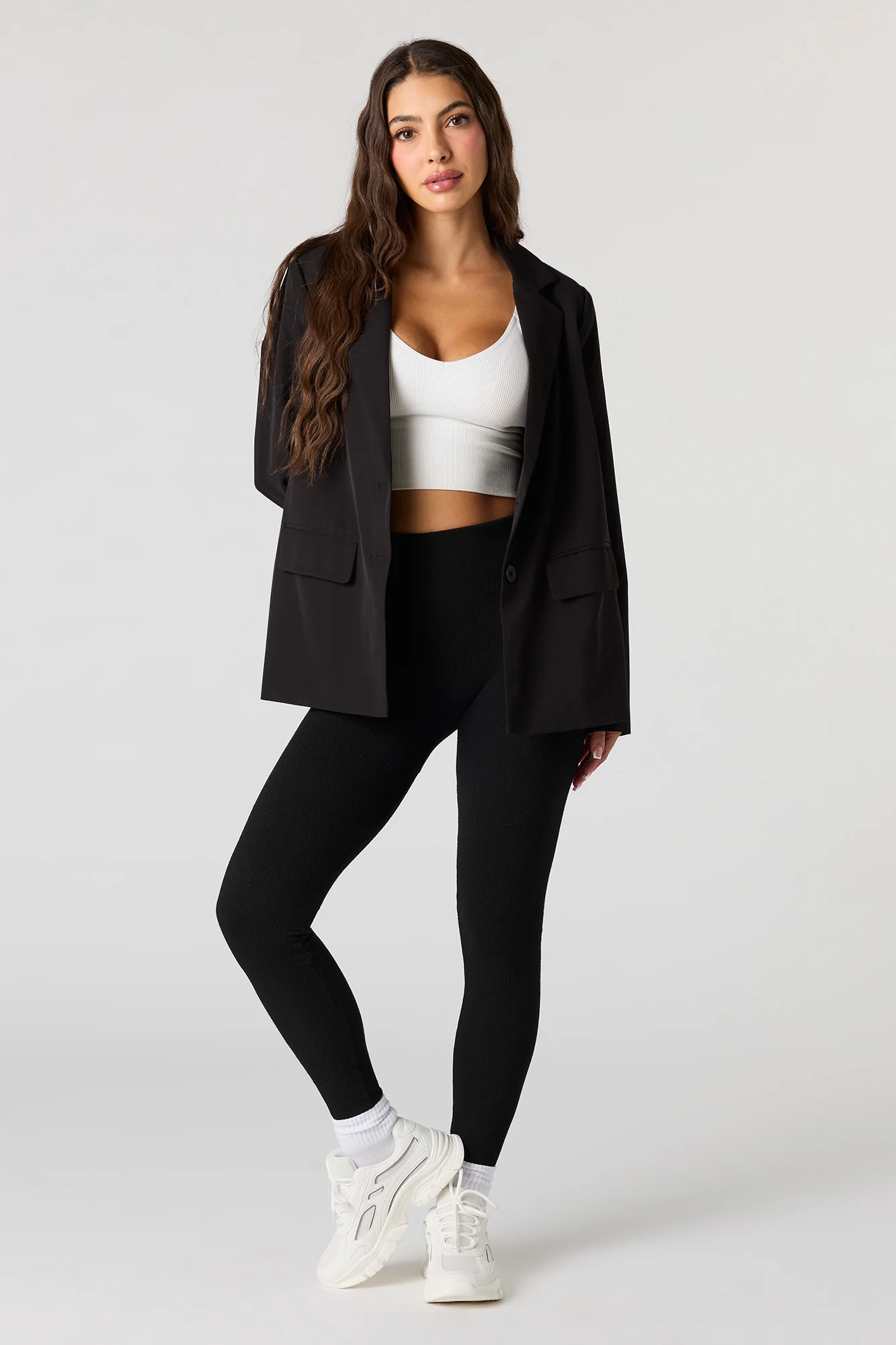 High-Rise Ribbed Seamless Legging