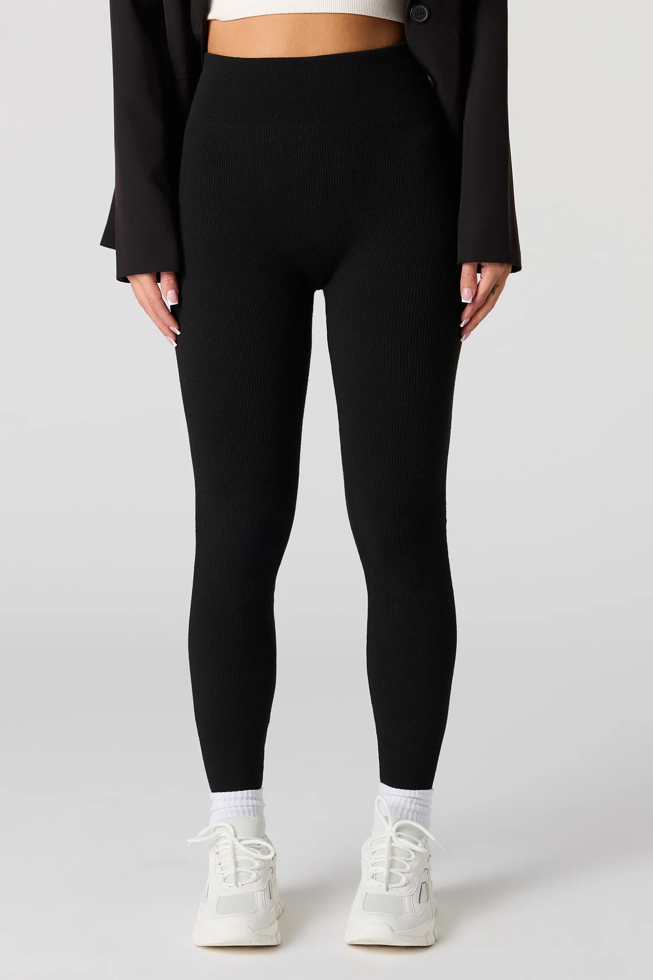 High-Rise Ribbed Seamless Legging - Image 2
