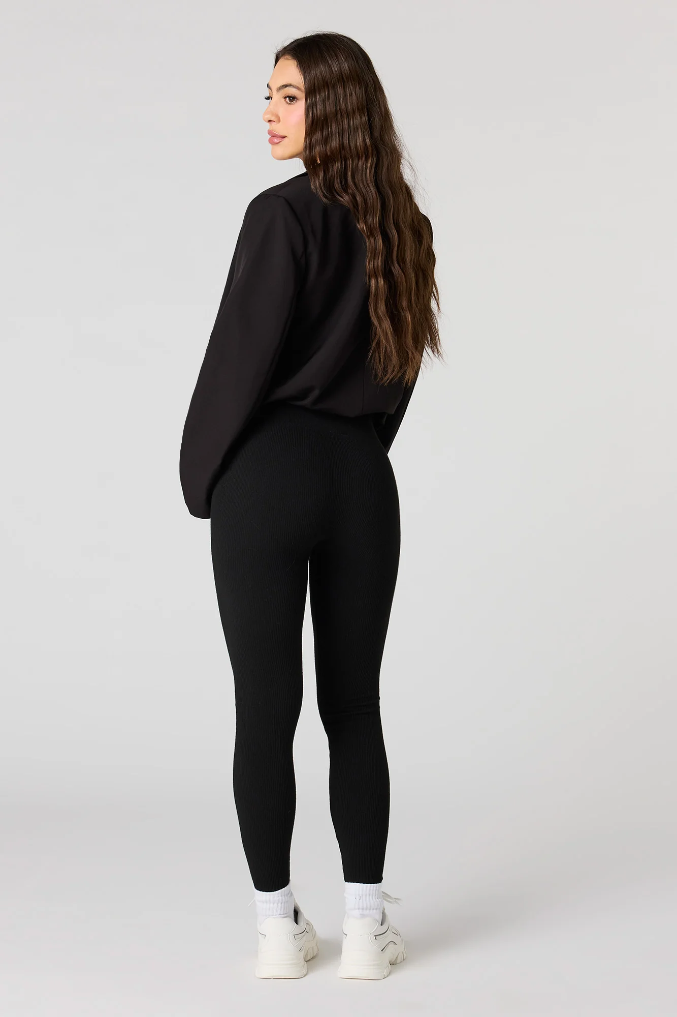 High-Rise Ribbed Seamless Legging - Image 3