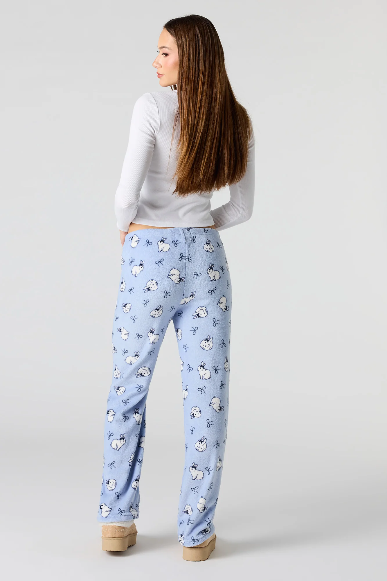Printed Plush Pajama Pant - Image 19