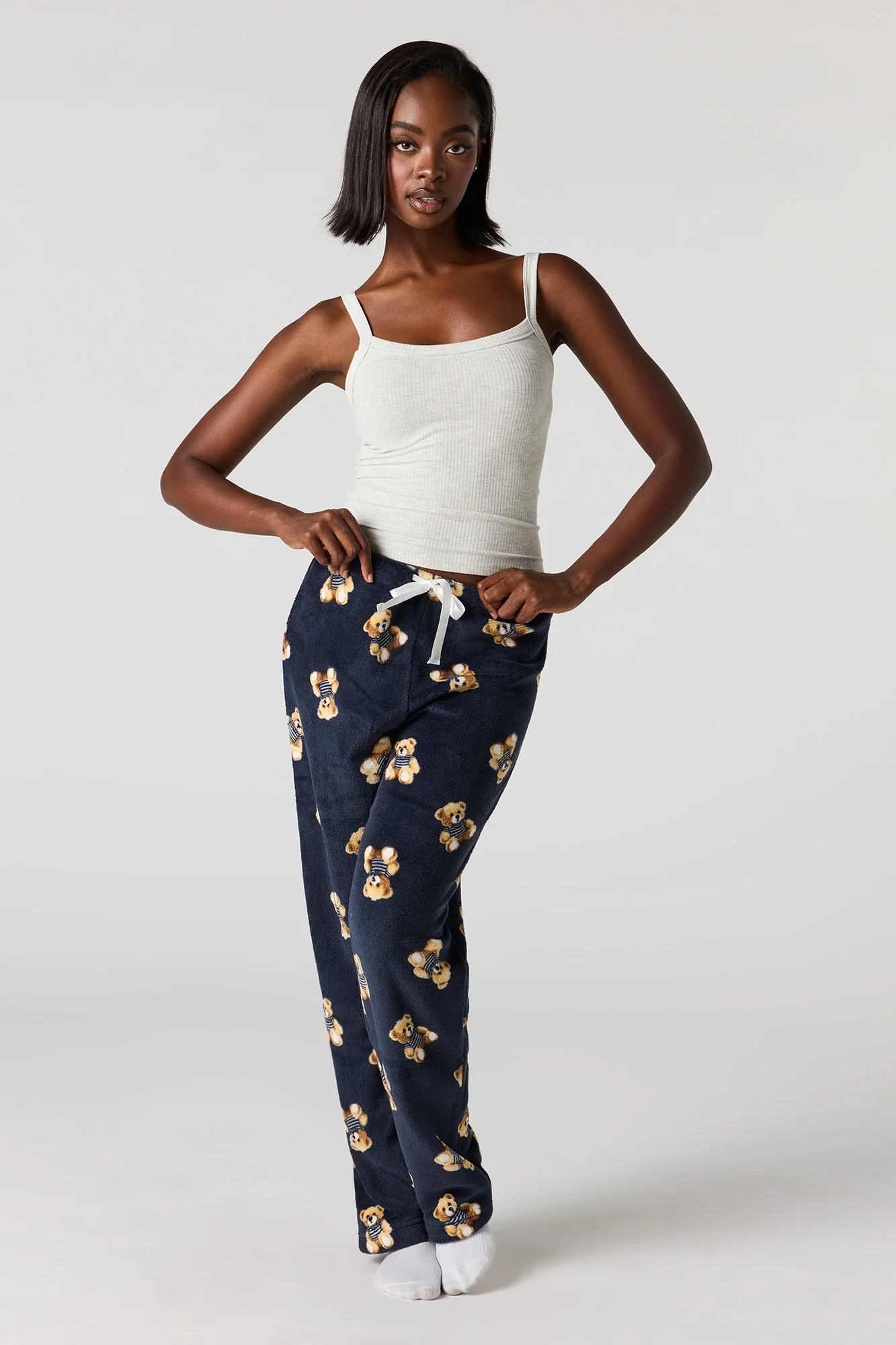 Printed Plush Pajama Pant