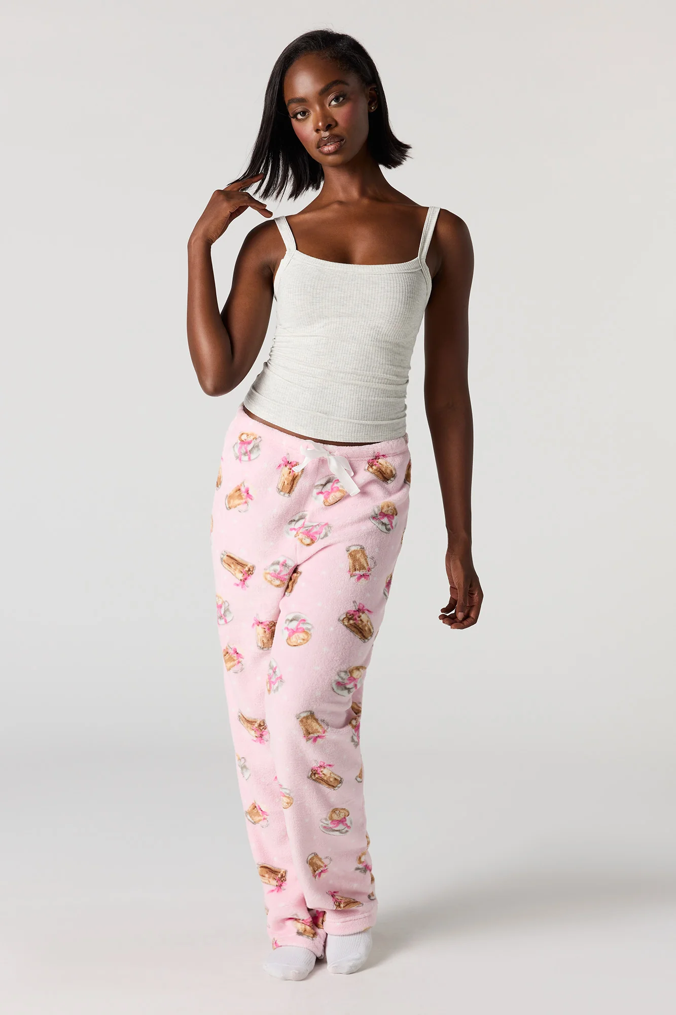 Printed Plush Pajama Pant - Image 22
