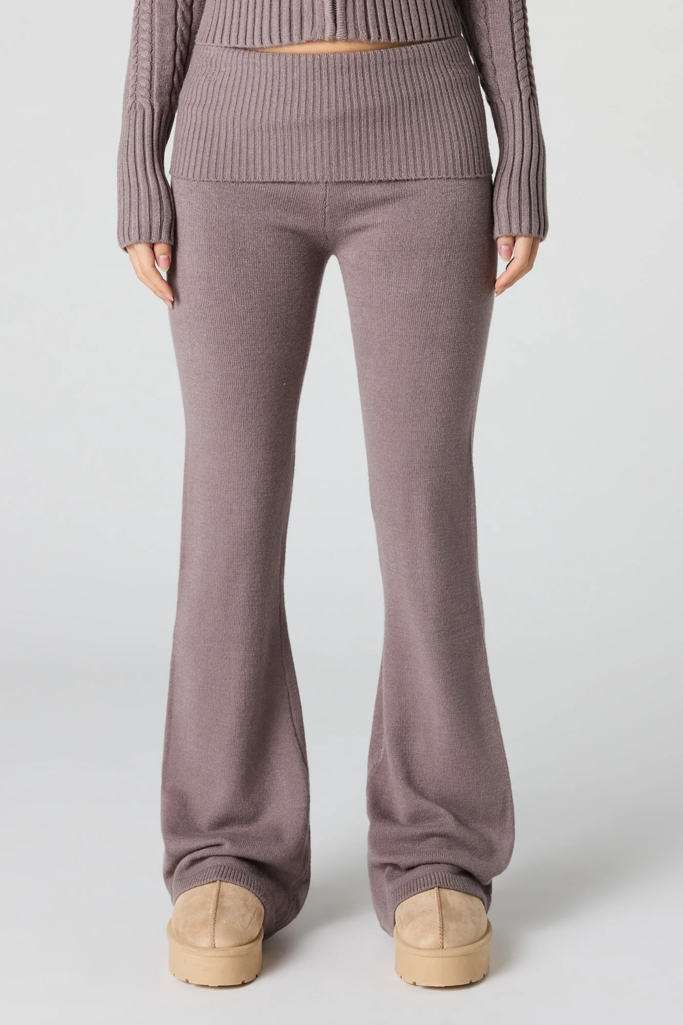 Knit Foldover Flare Pant - Image 11