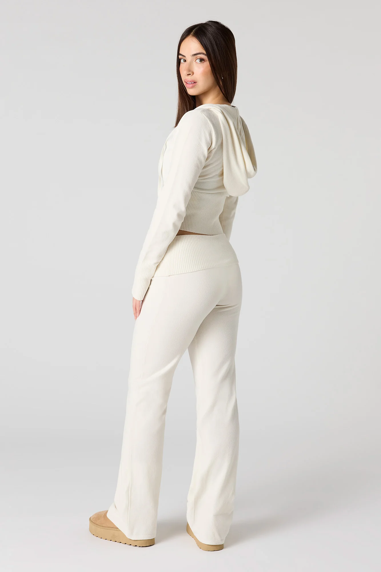 Chenille Knit Foldover Flare Pant - Image 9