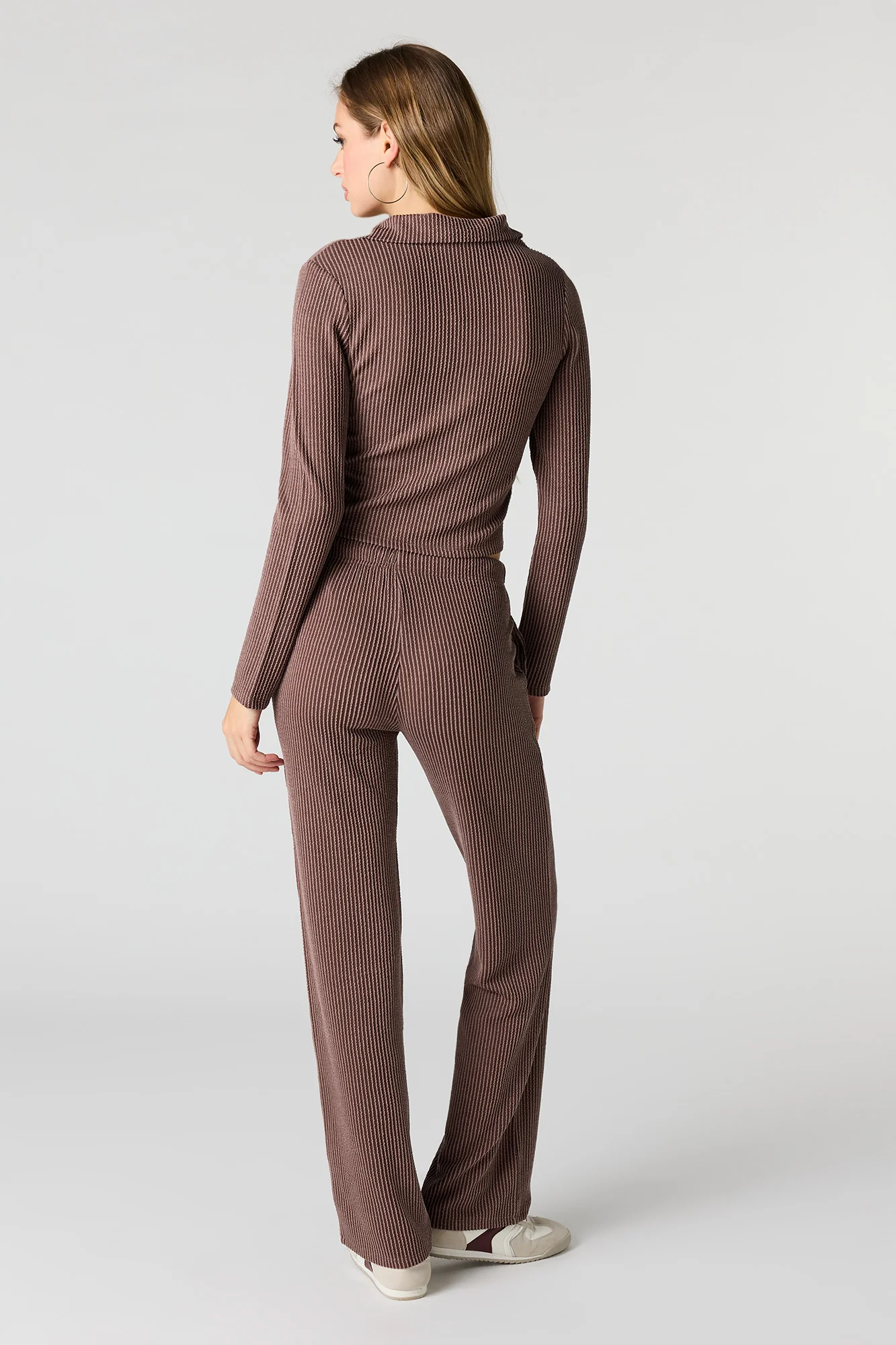 Ribbed Knit Wide Leg Pant - Image 9