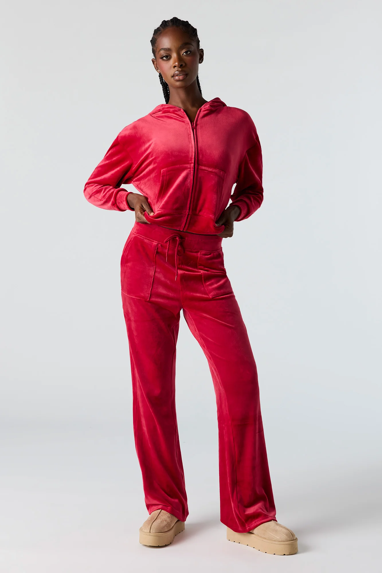 Velour Zip-Up Hoodie - Image 13