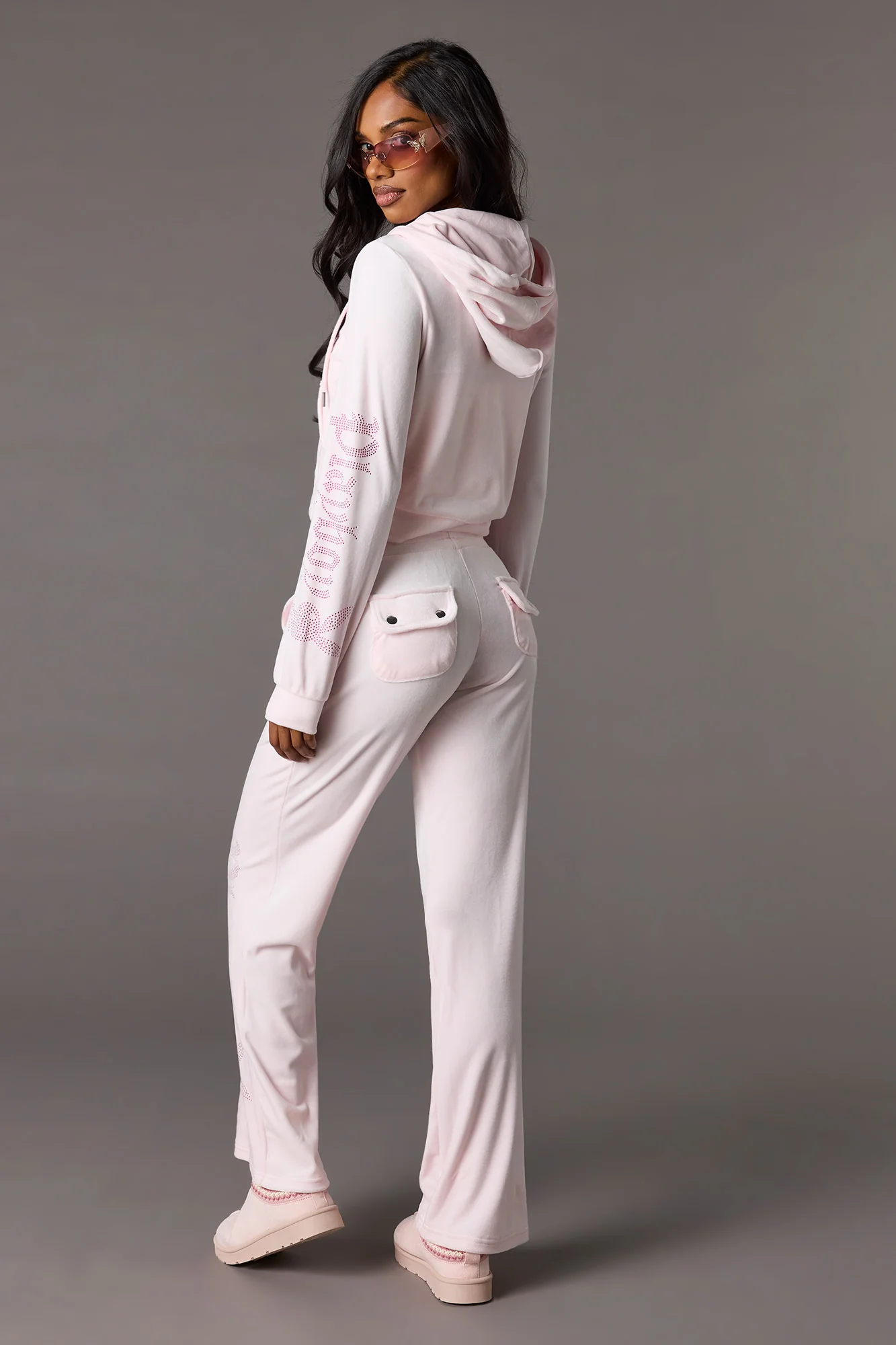 Playboy Rhinestone Velour Wide Leg Sweatpant - Image 15