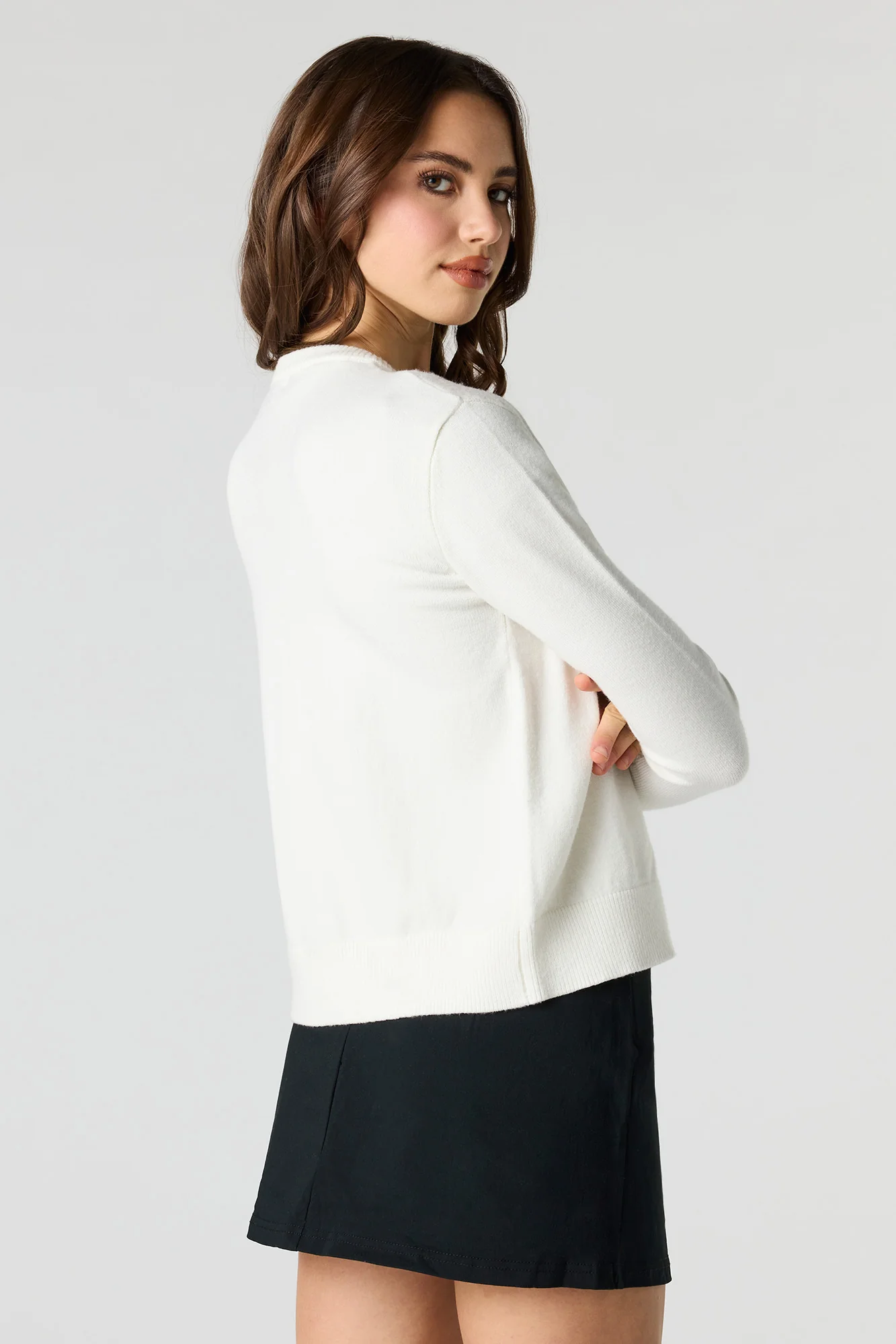 Knit Button Front Cardigan - Image 15